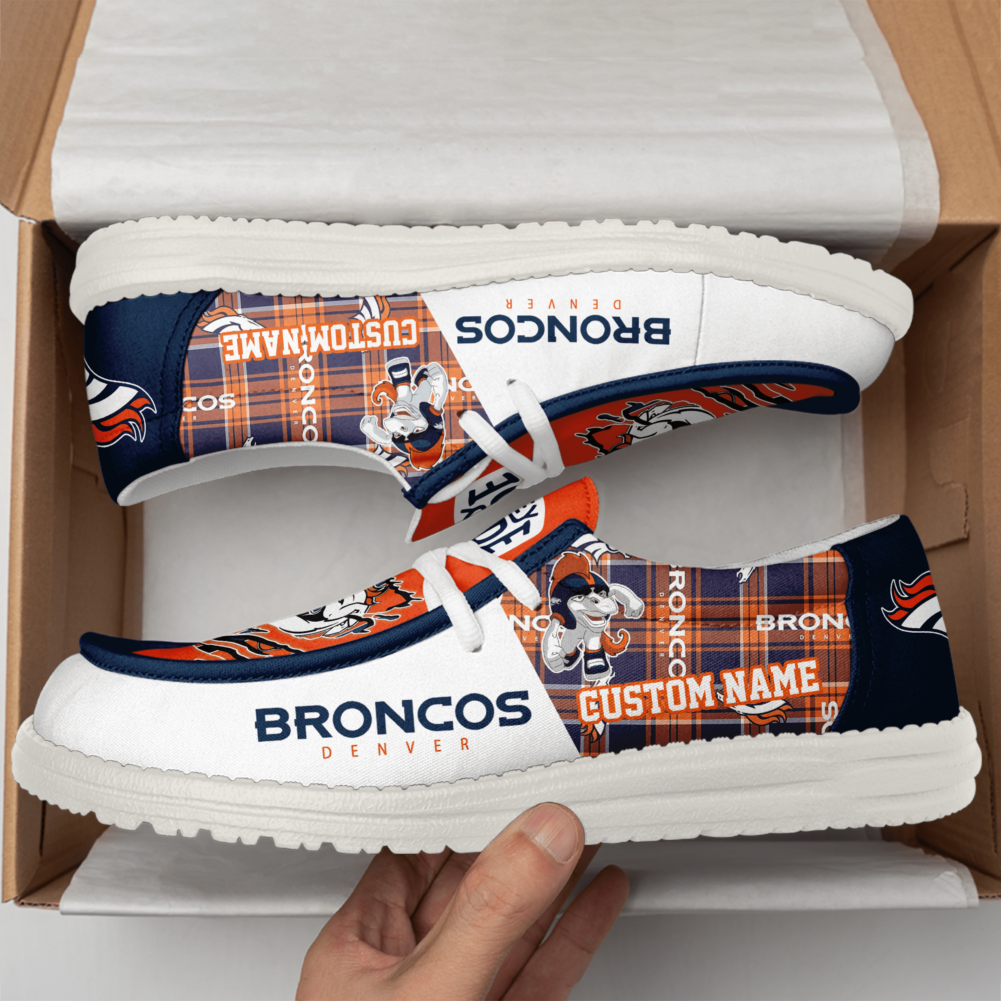 Sportwearmerch Denver Broncos Personalized Hey Dude Shoes For Men And Women