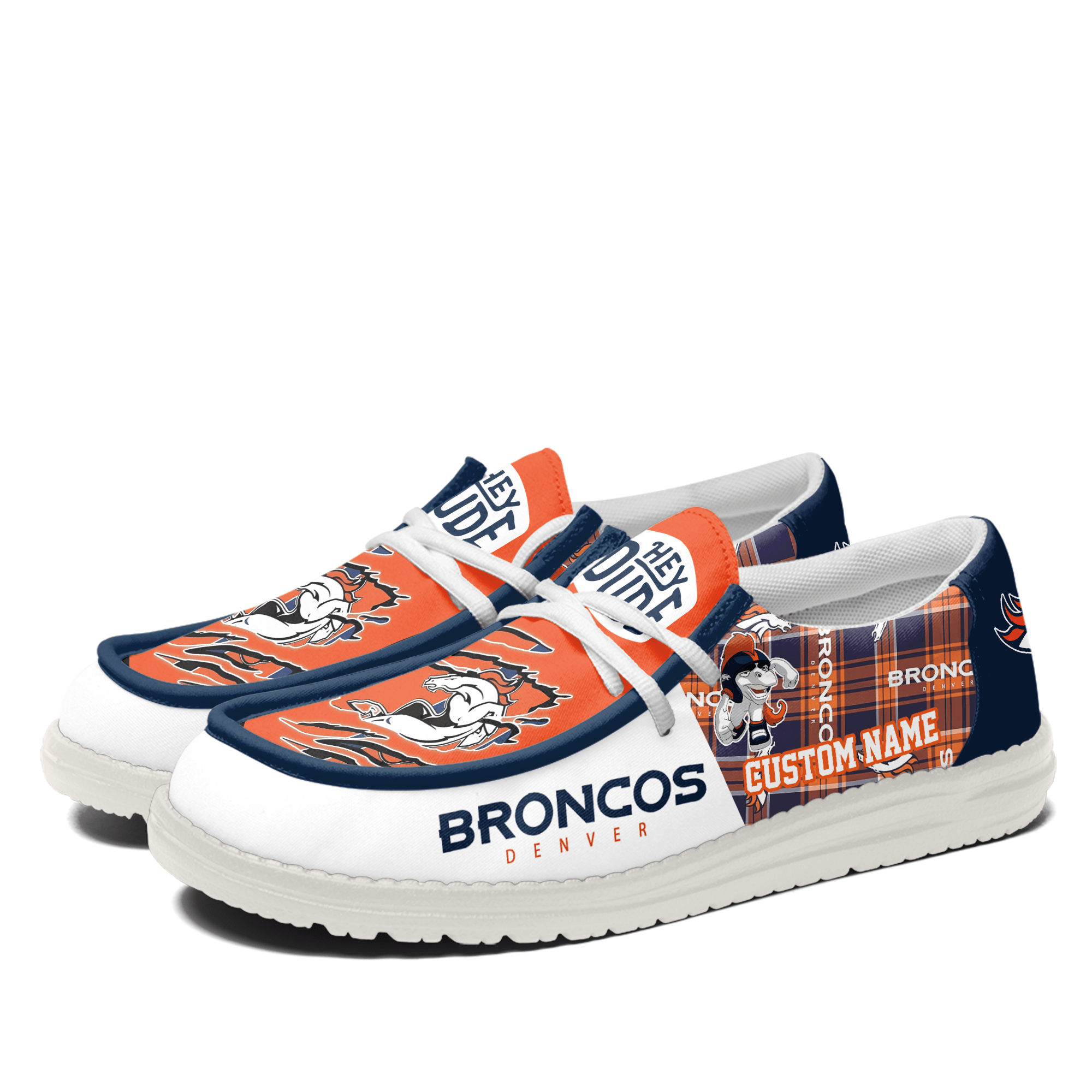 Sportwearmerch Denver Broncos Personalized Hey Dude Shoes For Men And Women