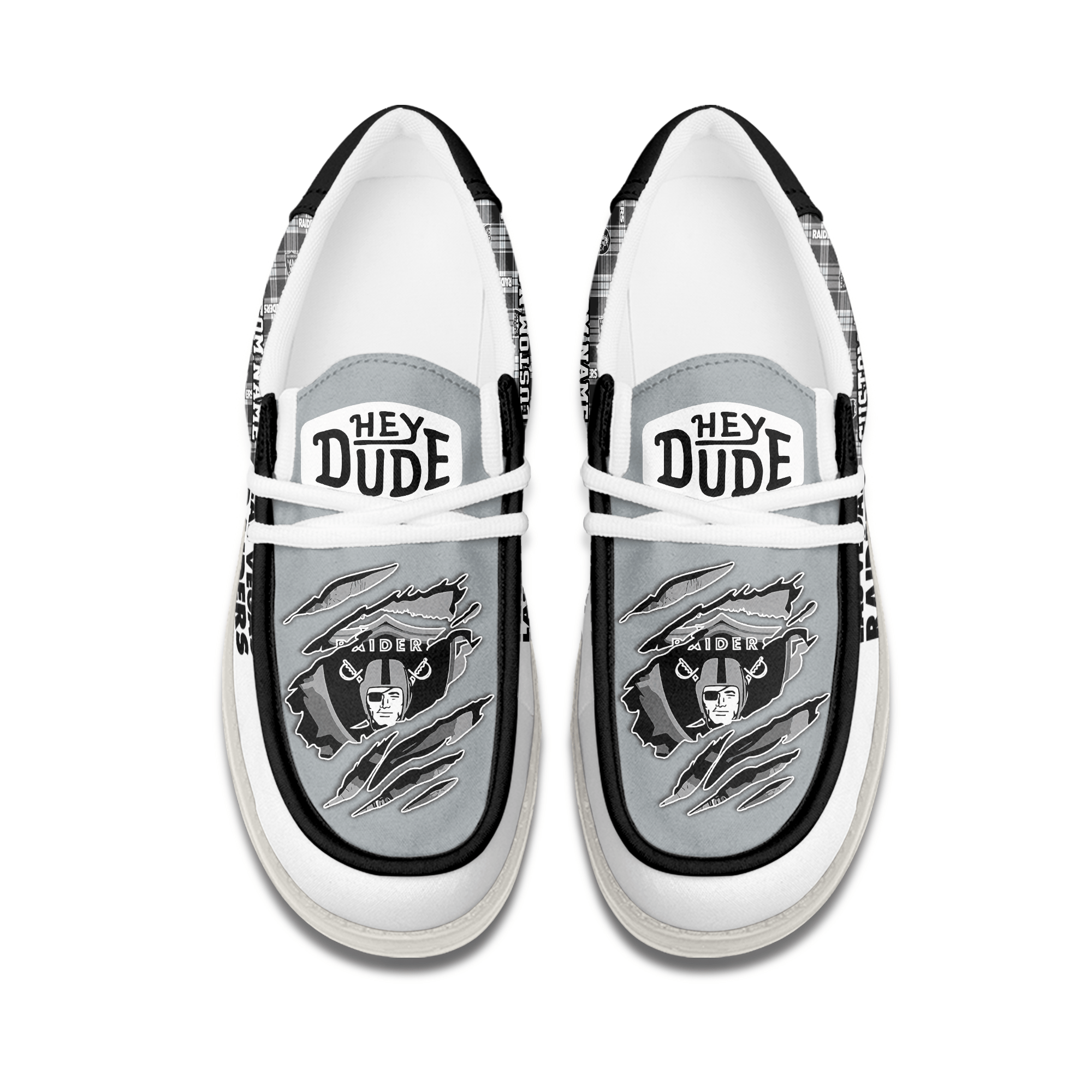Sportwearmerch Las Vegas Raiders Personalized Hey Dude Shoes For Men And Women
