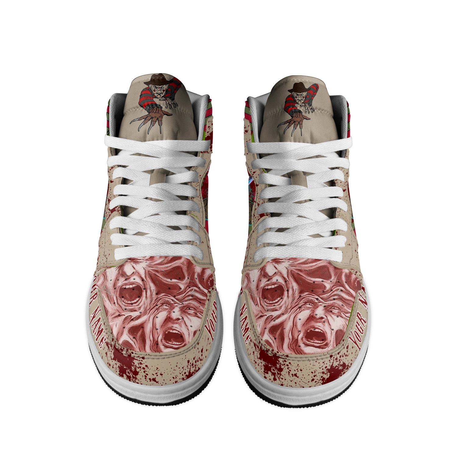 Sportwearmerch Frederick Charles Krueger x Halloween AJ1 High Sneakers Shoes For Men And Women