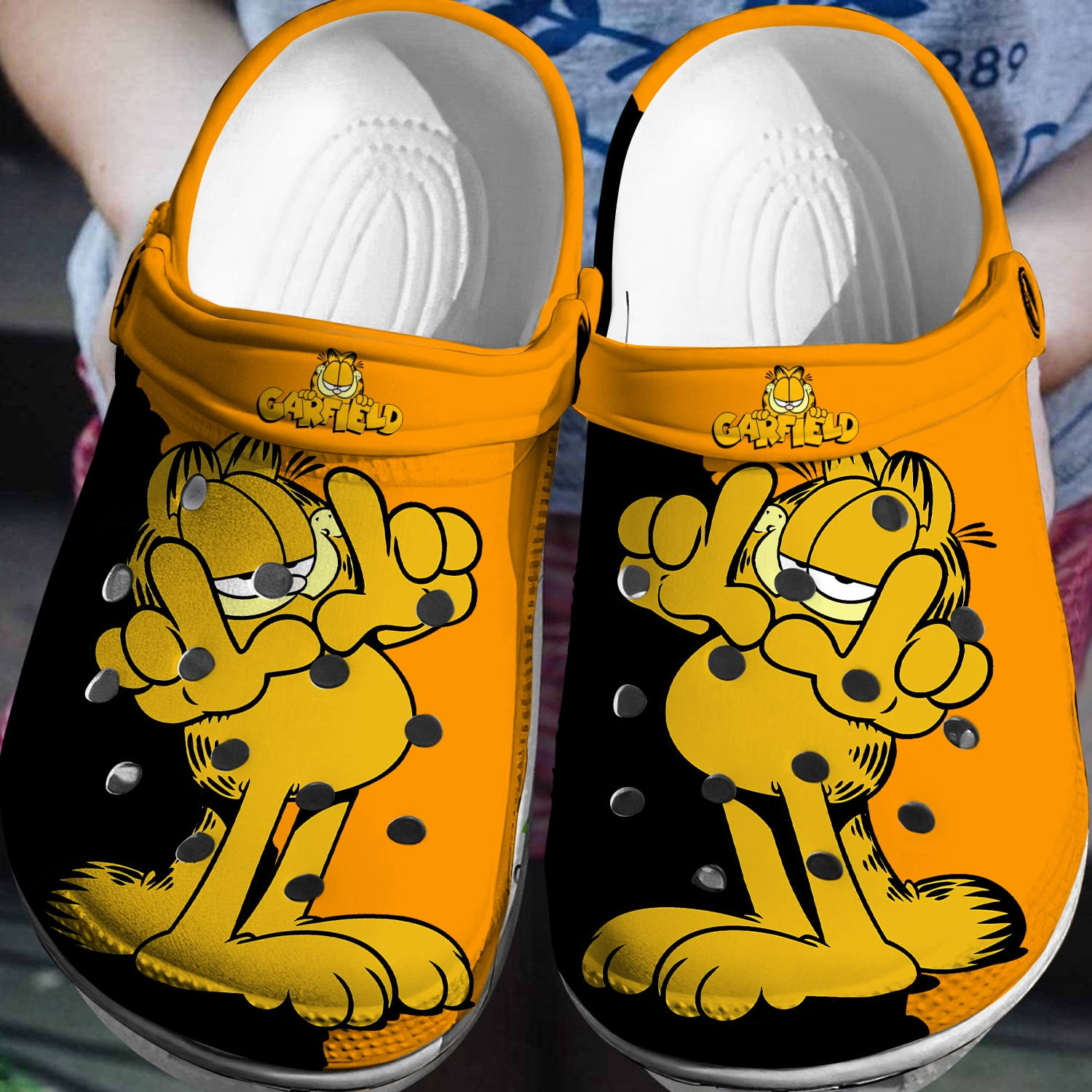 Footwearmerch Garfield Crocs Crocband Comfortable Shoes Clogs for men women kids