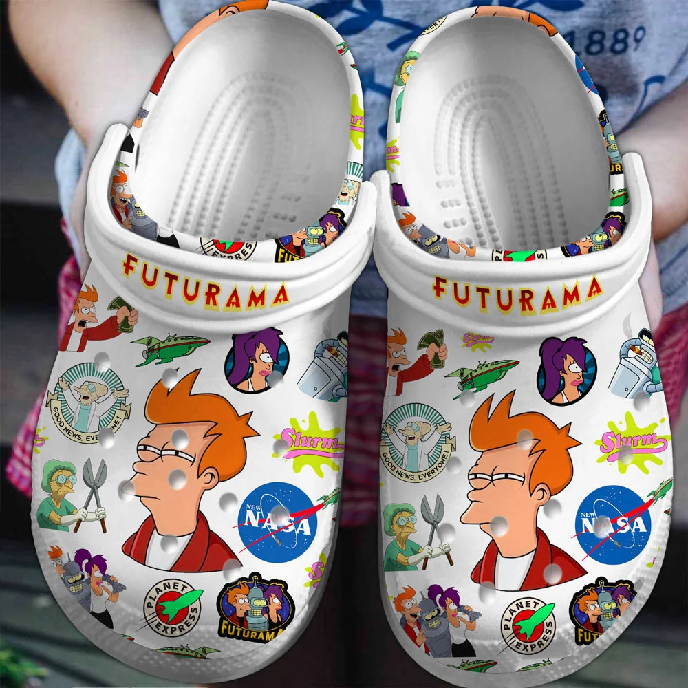 Footwearmerch Futurama Cartoon Crocs Crocband Shoes Clogs For Men Women and Kids