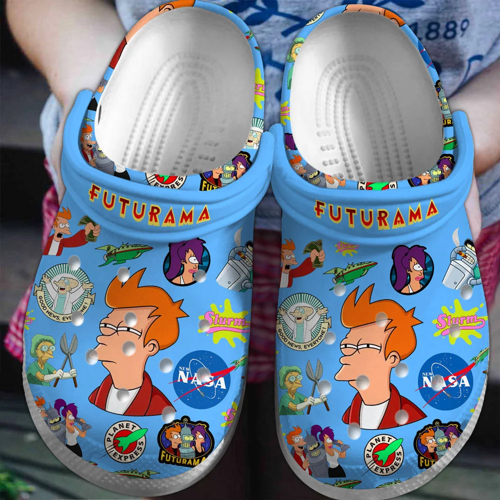 Footwearmerch Futurama Cartoon Crocs Crocband Clogs Shoes For Men Women and Kids