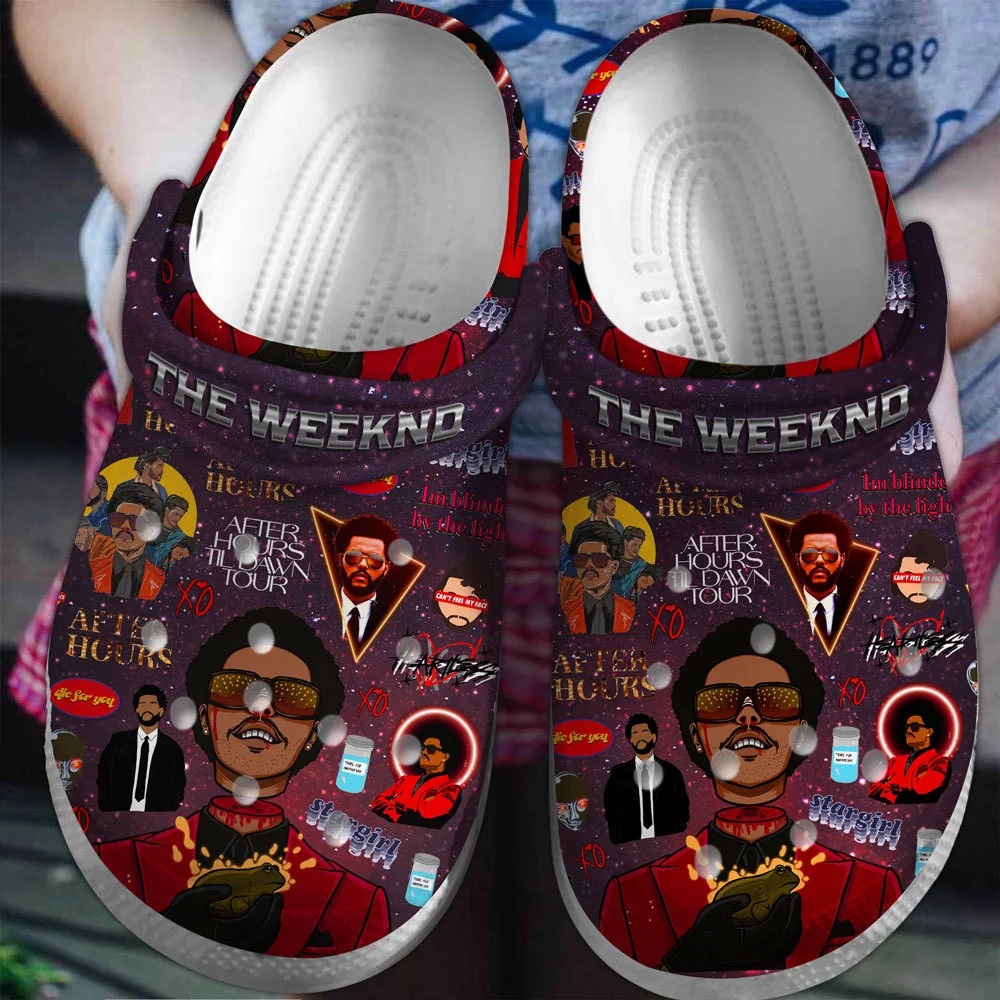 Footwearmerch The Weeknd Singer Music Crocs Crocband Clogs Shoes Comfortable For Men Women