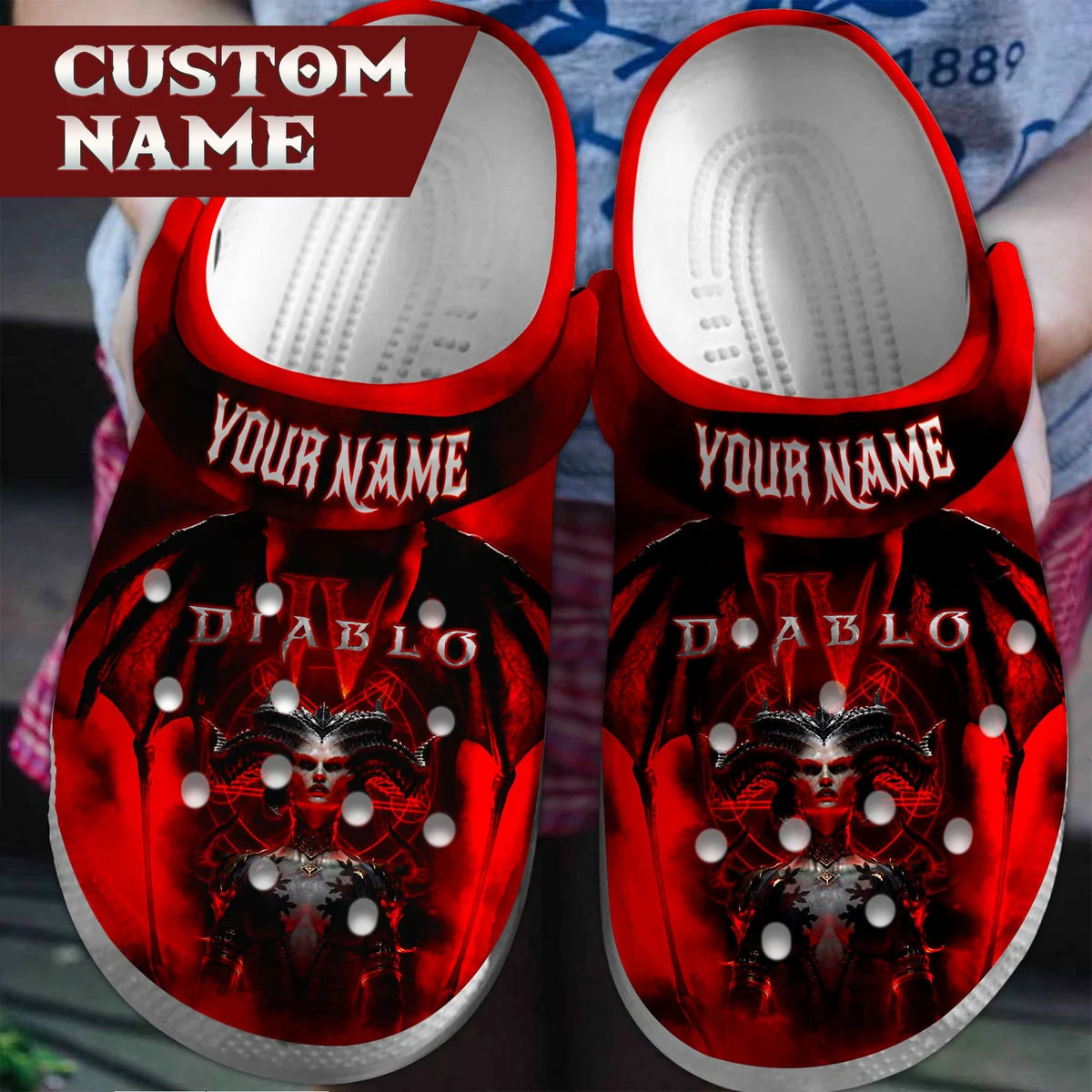 Footwearmerch Diablo Game Crocs Crocband Clogs Shoes Custom Name For Men Women and Kids