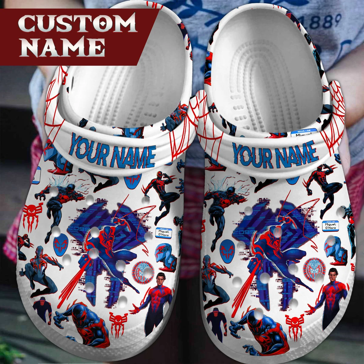 Footwearmerch Spider Man Across the Spider-Verse Movie Crocs Shoes Clogs Crocband For Men Women and Kids