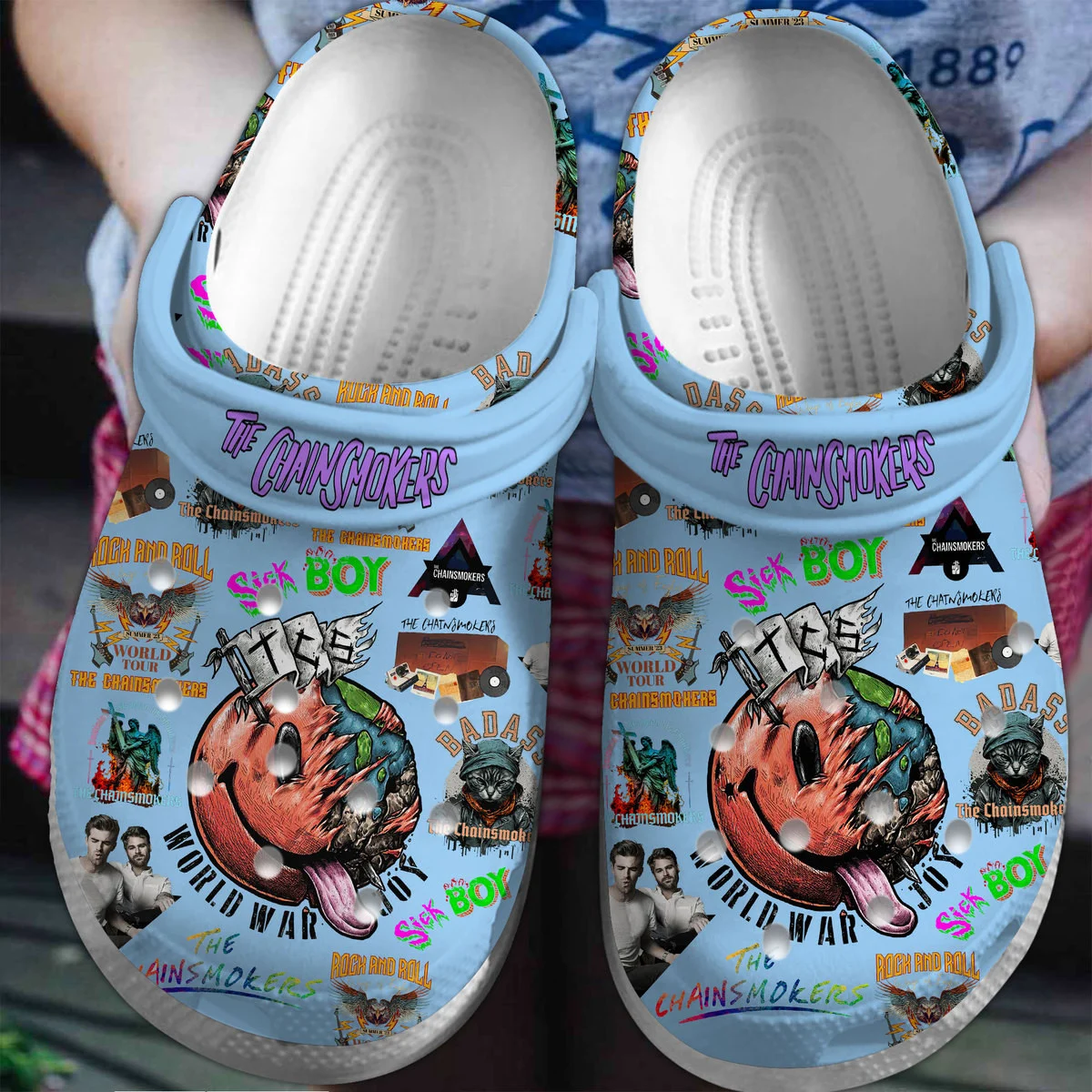 Footwearmerch The Chainsmokers Music Crocs Crocband Shoes Clogs For Men Women and Kids