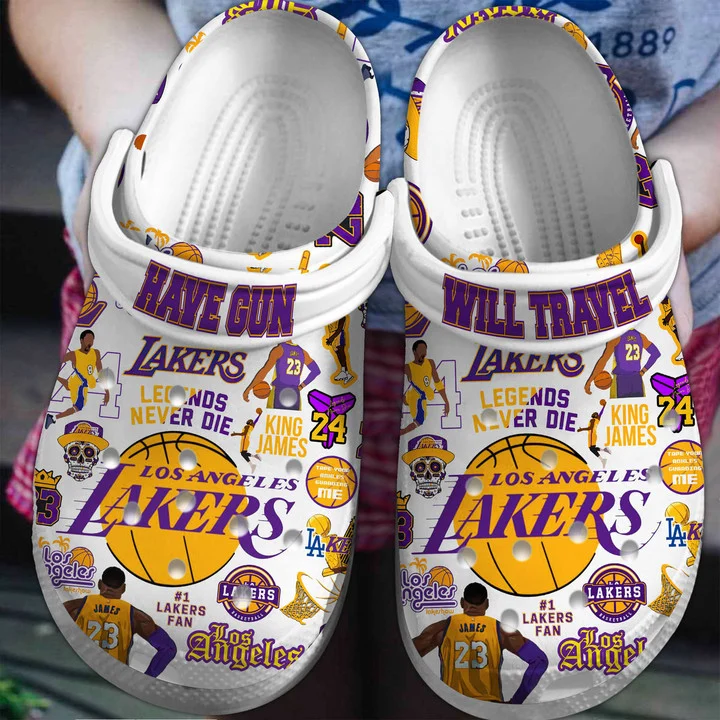 Footwearmerch Los Angeles Lakers Basketball Club Clogs Team Crocband Comfortable Shoes Crocs For Men Women Kids