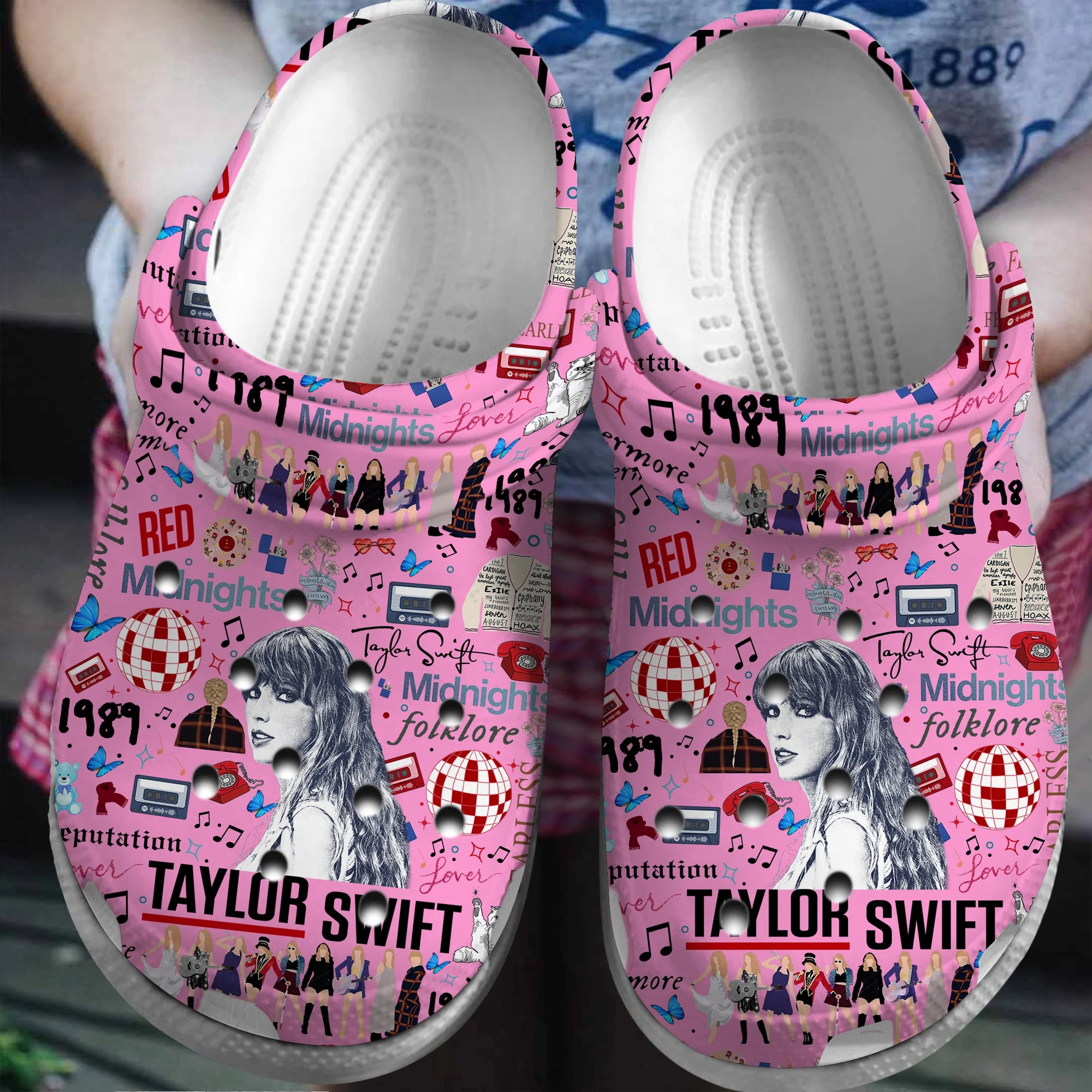 Footwearmerch Taylor Swift Crocband Clogs Crocs Comfortable Shoes