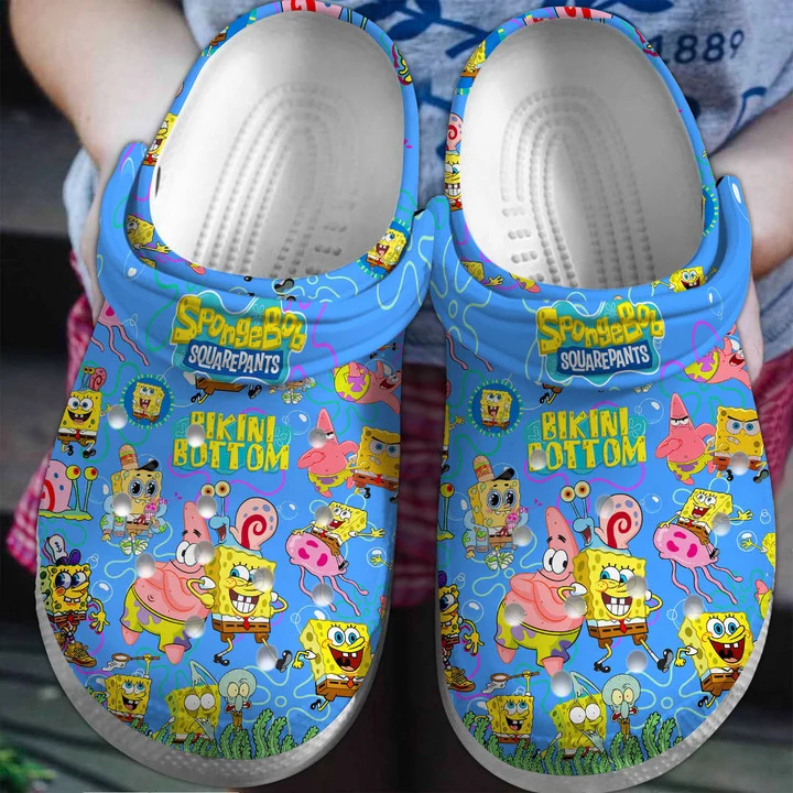 Footwearmerch SpongeBob SquarePants Cartoon Crocs Crocband Clogs Shoes For Men Women and Kids
