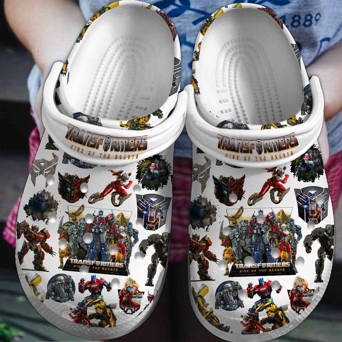 Footwearmerch Transformers Rise Of The Beasts Movie Crocs Crocband Clogs Shoes Comfortable For Men Women and Kids