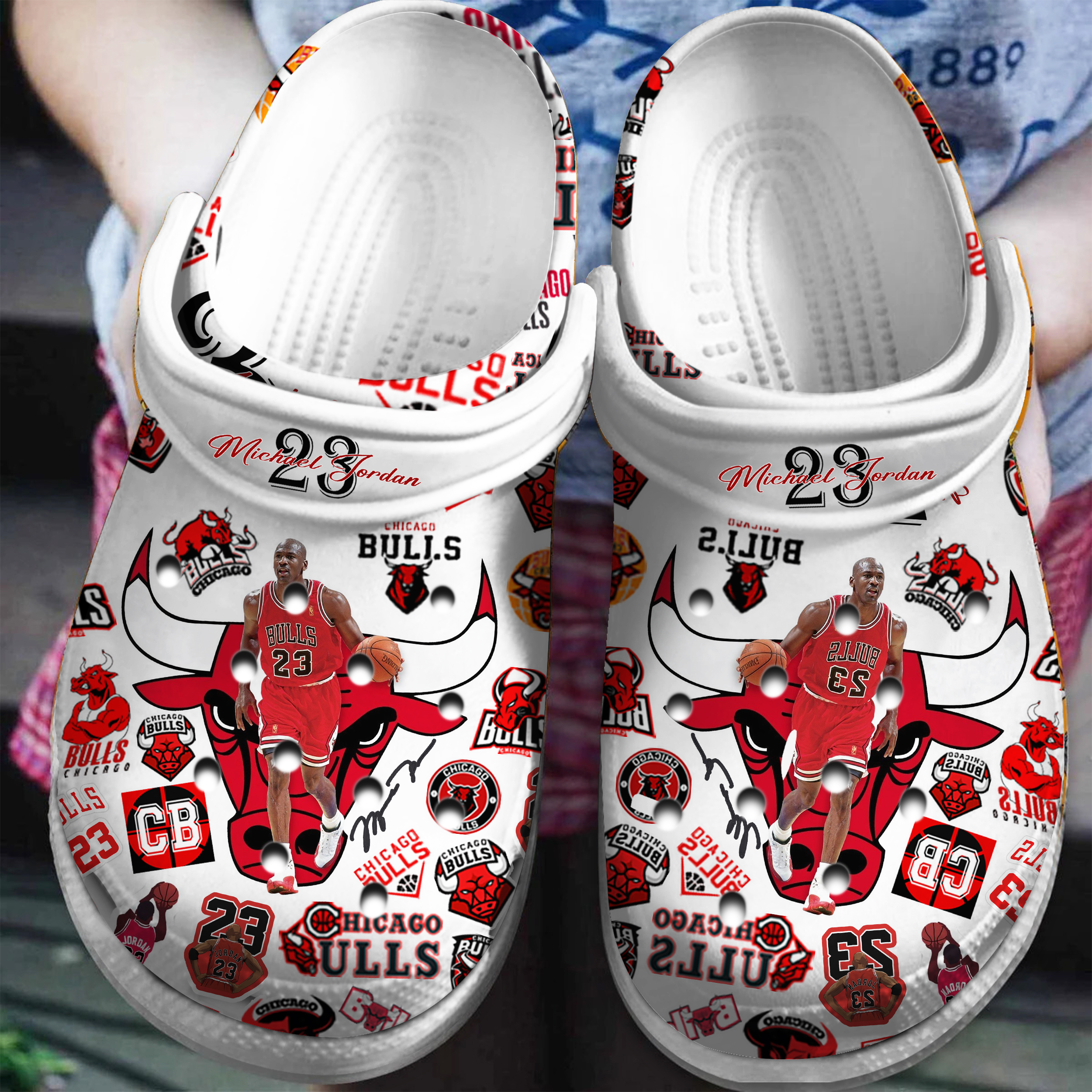 Footwearmerch Chicago Bulls NBA Sport Crocs Clogs Shoes Crocband Custom Name For Men Women and Kids