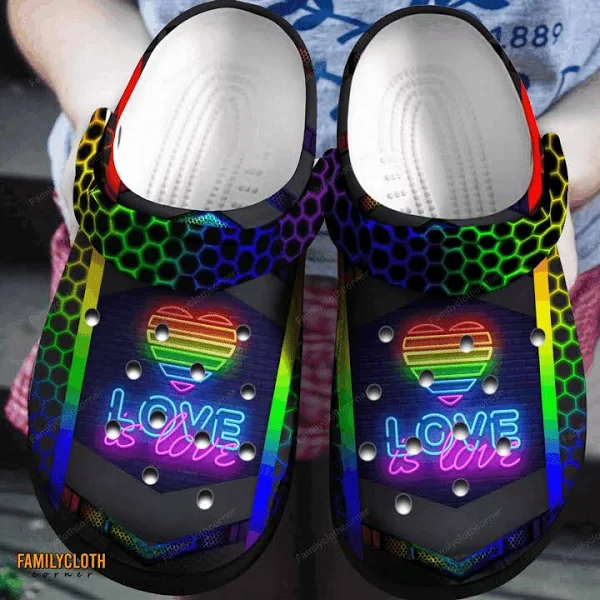 Footwearmerch LGBT Pride Month Clogs Crocs Crocband Comfortable For Men Women and Kids