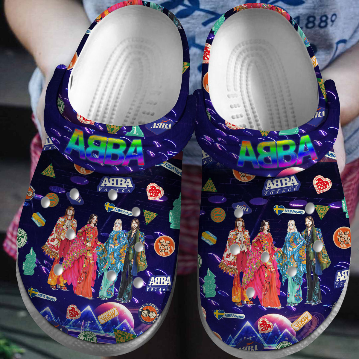 Footwearmerch ABBA Music Crocs Crocband Clogs Shoes Comfortable For Men Women and Kids