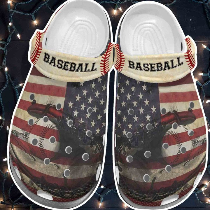 Footwearmerch America Baseball Shoes Clogs For Batter - Baseball Outdoor Shoes 4Th Of July Gift