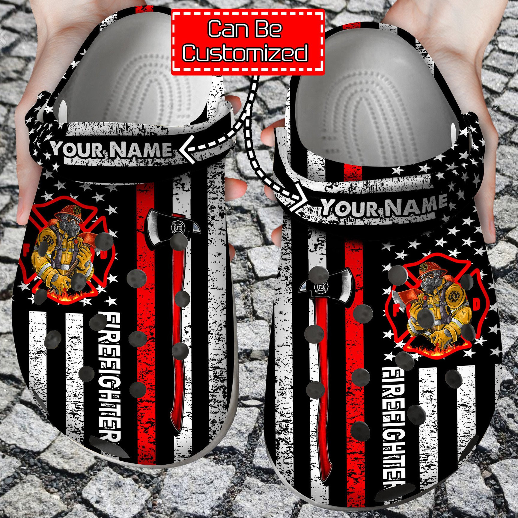 Footwearmerch American Firefighter clog Shoes Firefighter