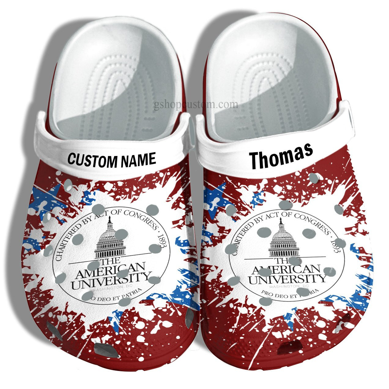Footwearmerch American University Graduation Gifts Croc Shoes Customize- Admission Gift Shoes