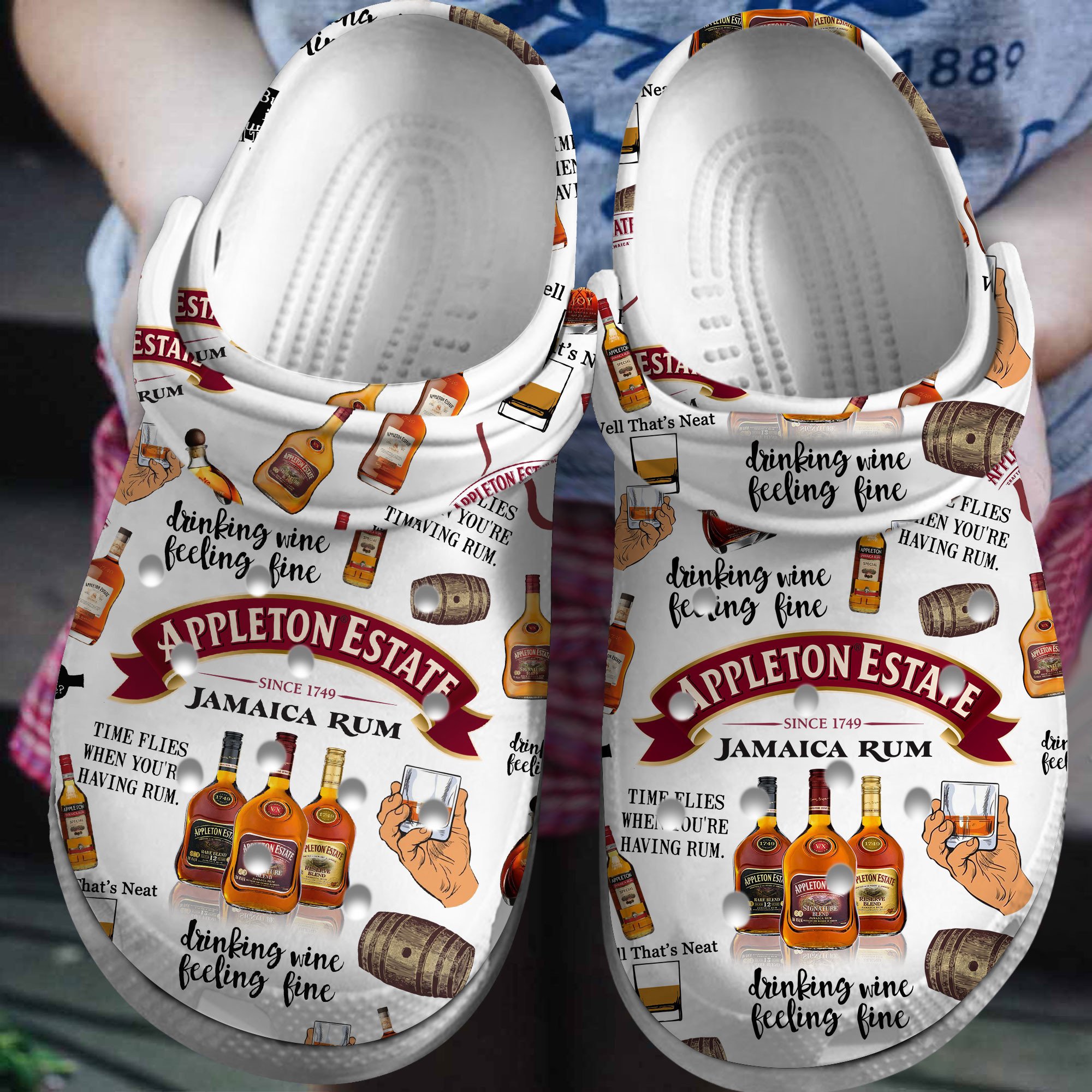 Footwearmerch Appleton Estate Drinks Crocs Crocband Clogs Shoes Comfortable For Men Women and Kids