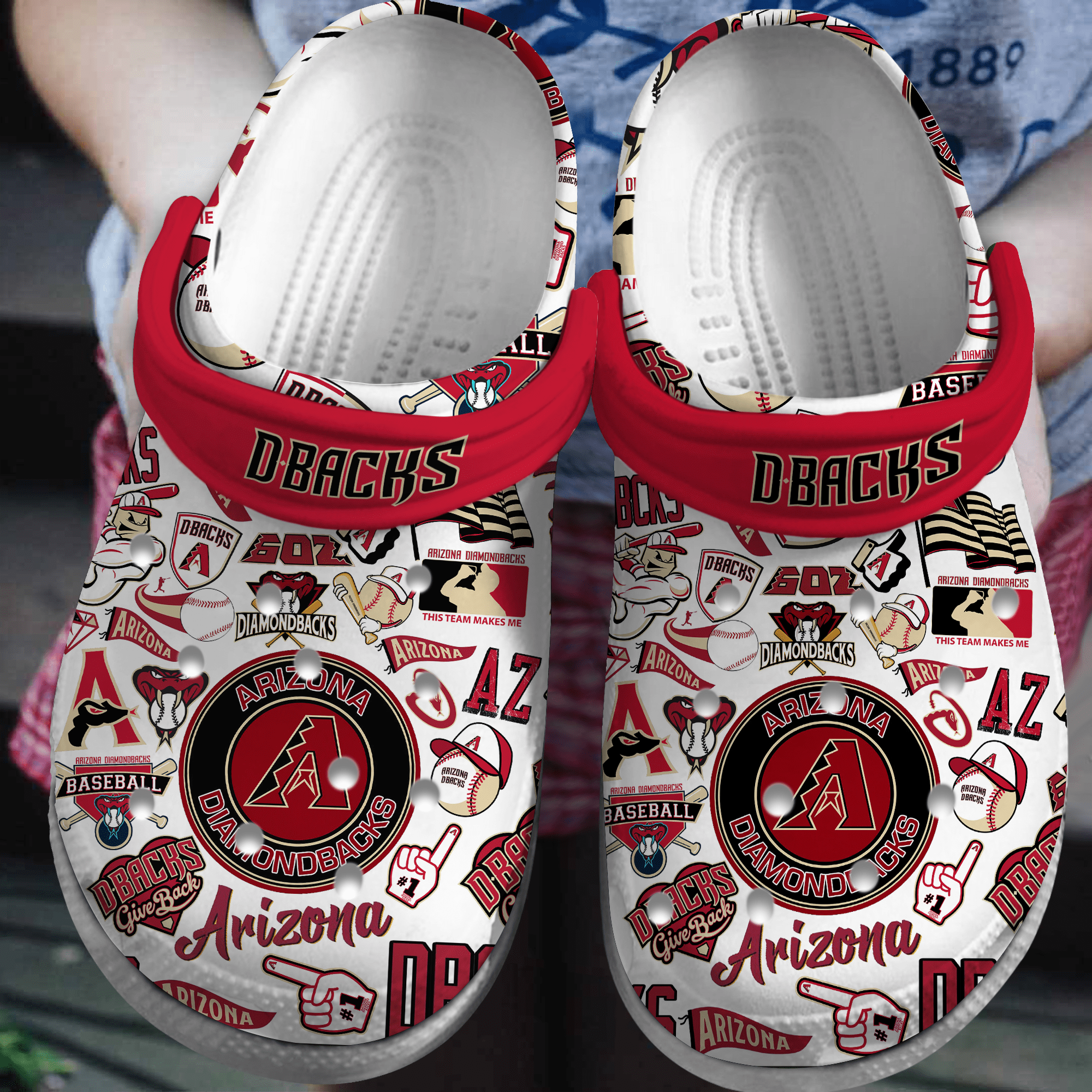 Footwearmerch Arizona Diamondbacks MLB Sport Crocs Crocband Clogs Shoes Comfortable For Men Women and Kids