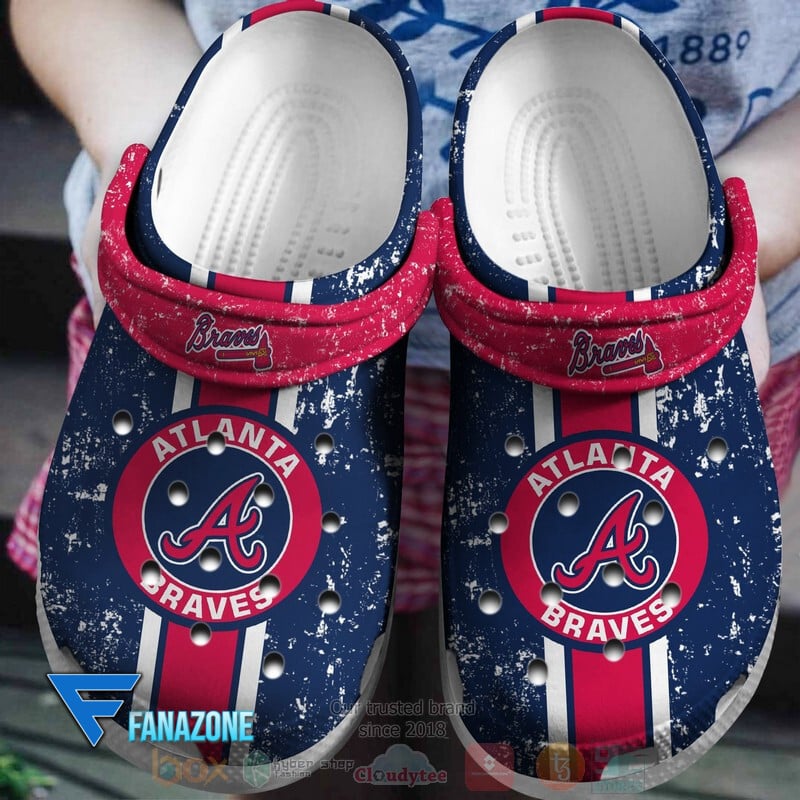 Footwearmerch Atlanta Braves MLB Sport Crocs Clogs Crocband Shoes Comfortable For Men Women and Kids