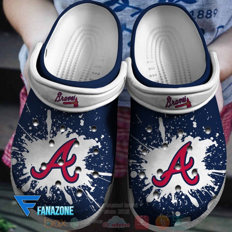 Footwearmerch Atlanta Braves MLB Sport Crocs Clogs Crocband Shoes Comfortable For Men Women and Kids