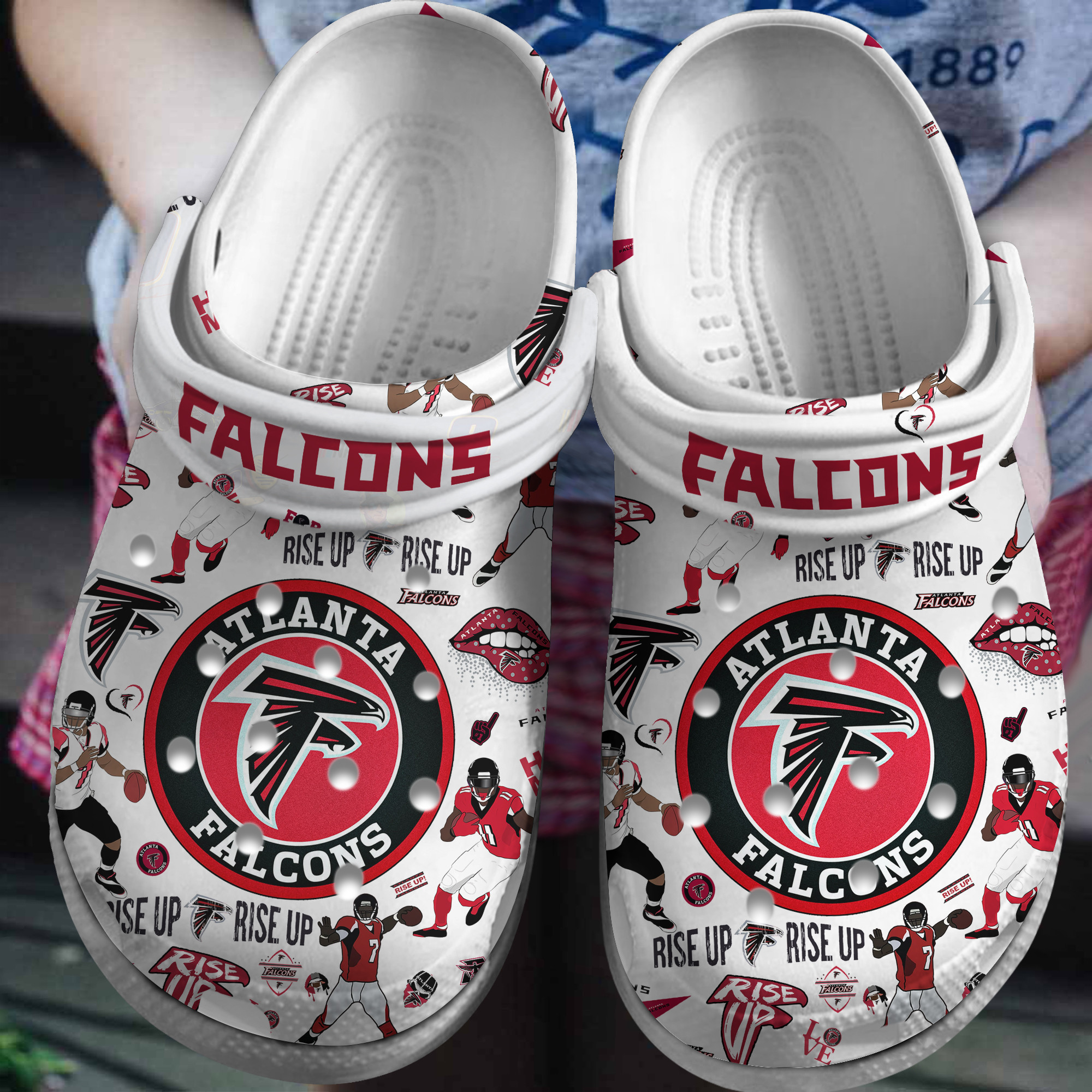 Footwearmerch Atlanta Falcons NFL Sport Crocs Crocband Clogs Shoes Comfortable For Men Women and Kids