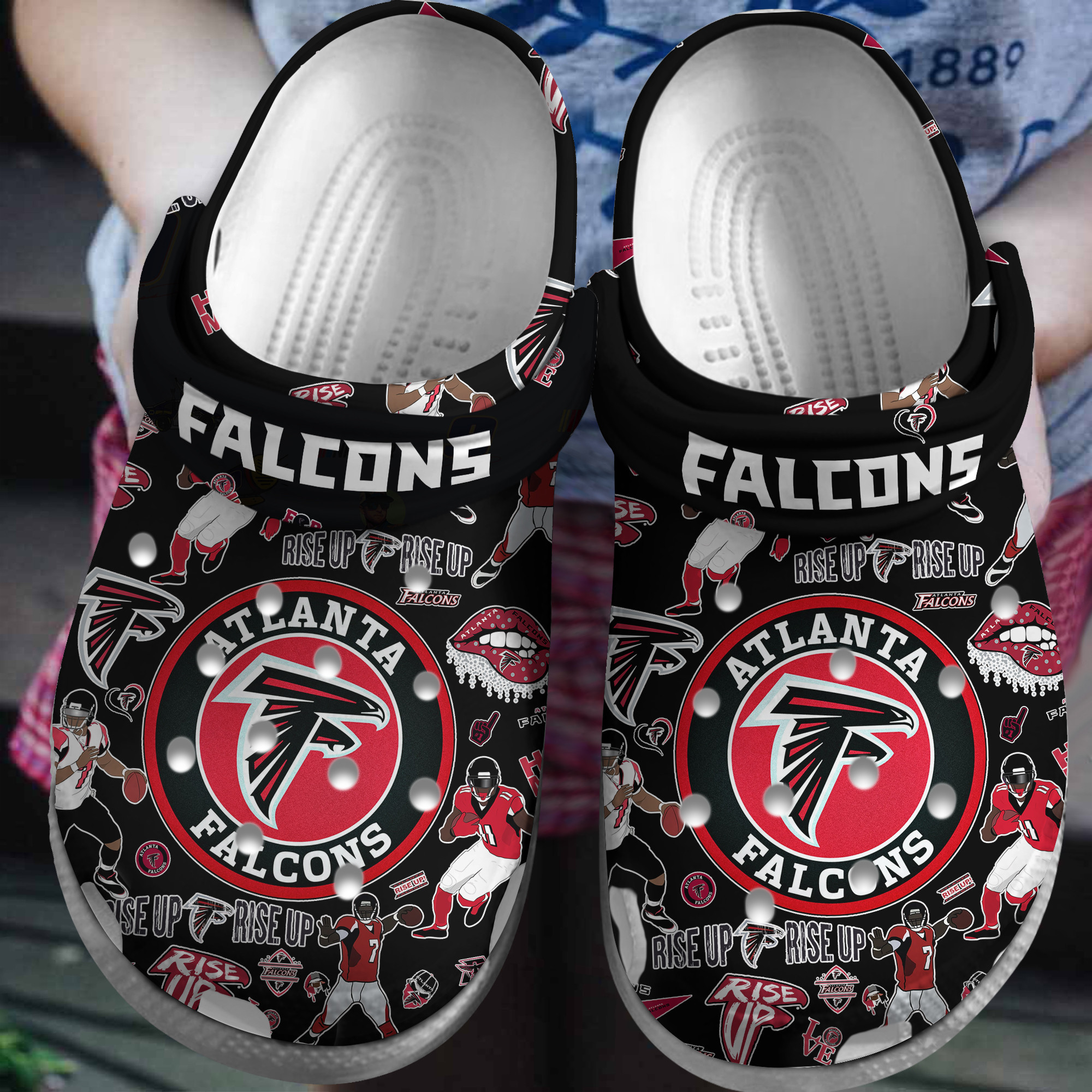 Footwearmerch Atlanta Falcons NFL Sport Crocs Crocband Clogs Shoes Comfortable For Men Women and Kids