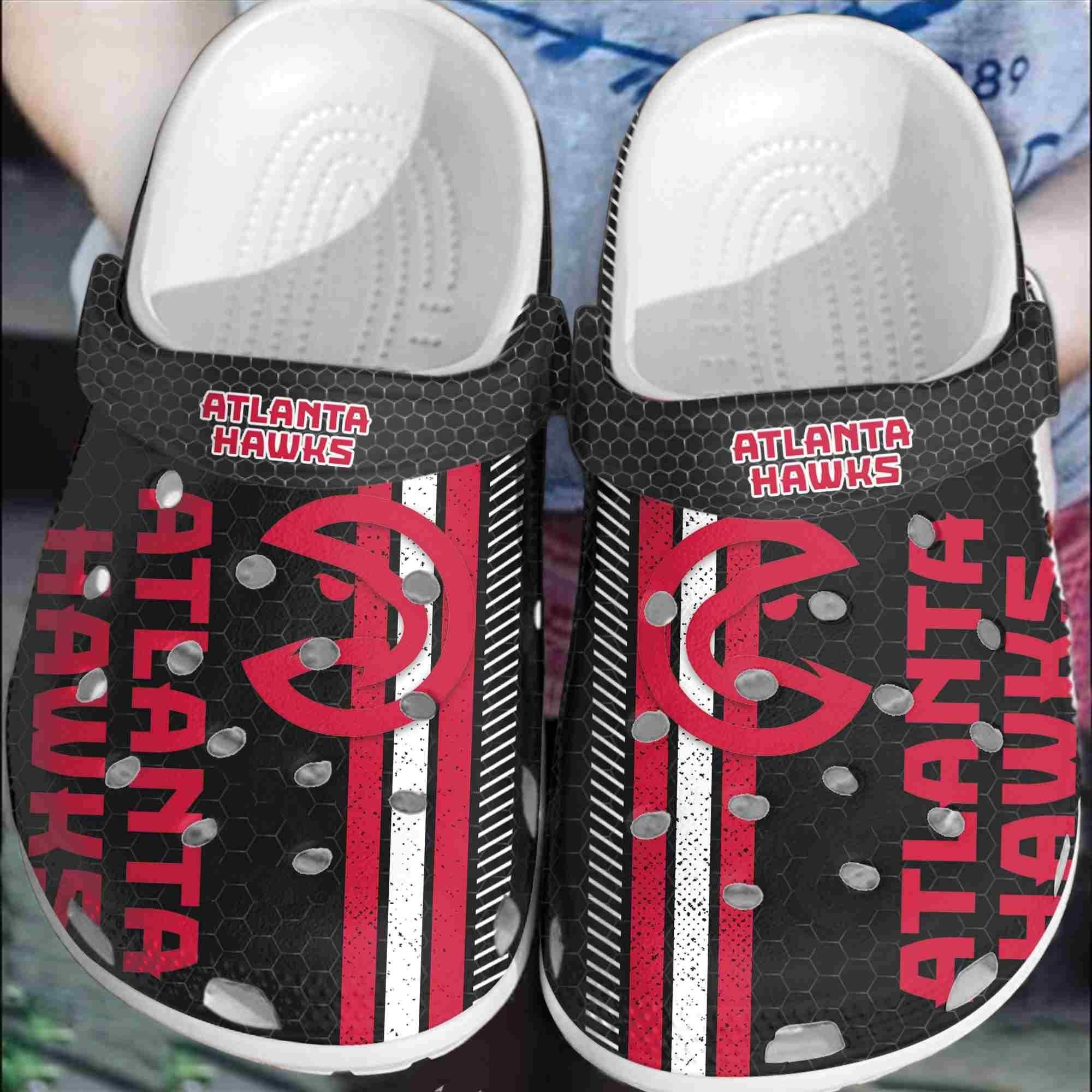 Footwearmerch Atlanta Hawks Basketball Club Crocs Clogs Shoes Comfortable Crocband For Men Women