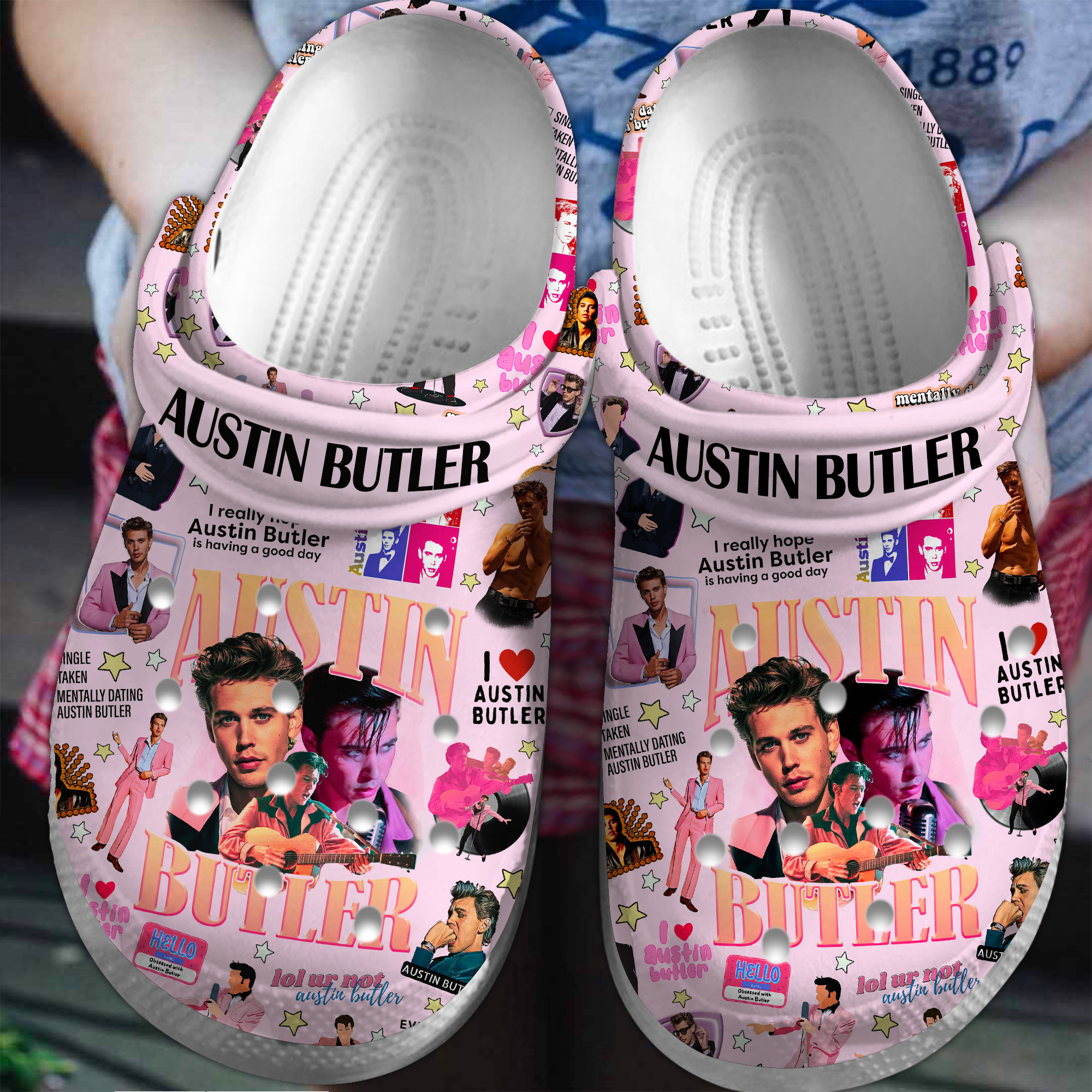 Footwearmerch Austin Butler Movie Crocs Crocband Clogs Shoes Comfortable For Men Women and Kids