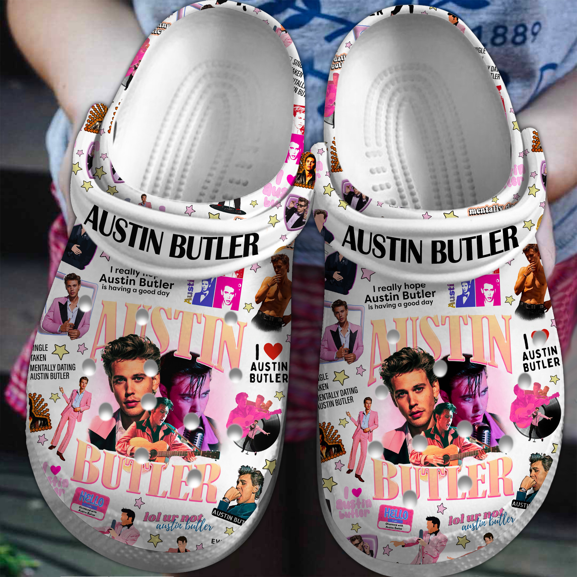 Footwearmerch Austin Butler Movie Crocs Crocband Clogs Shoes Comfortable For Men Women and Kids