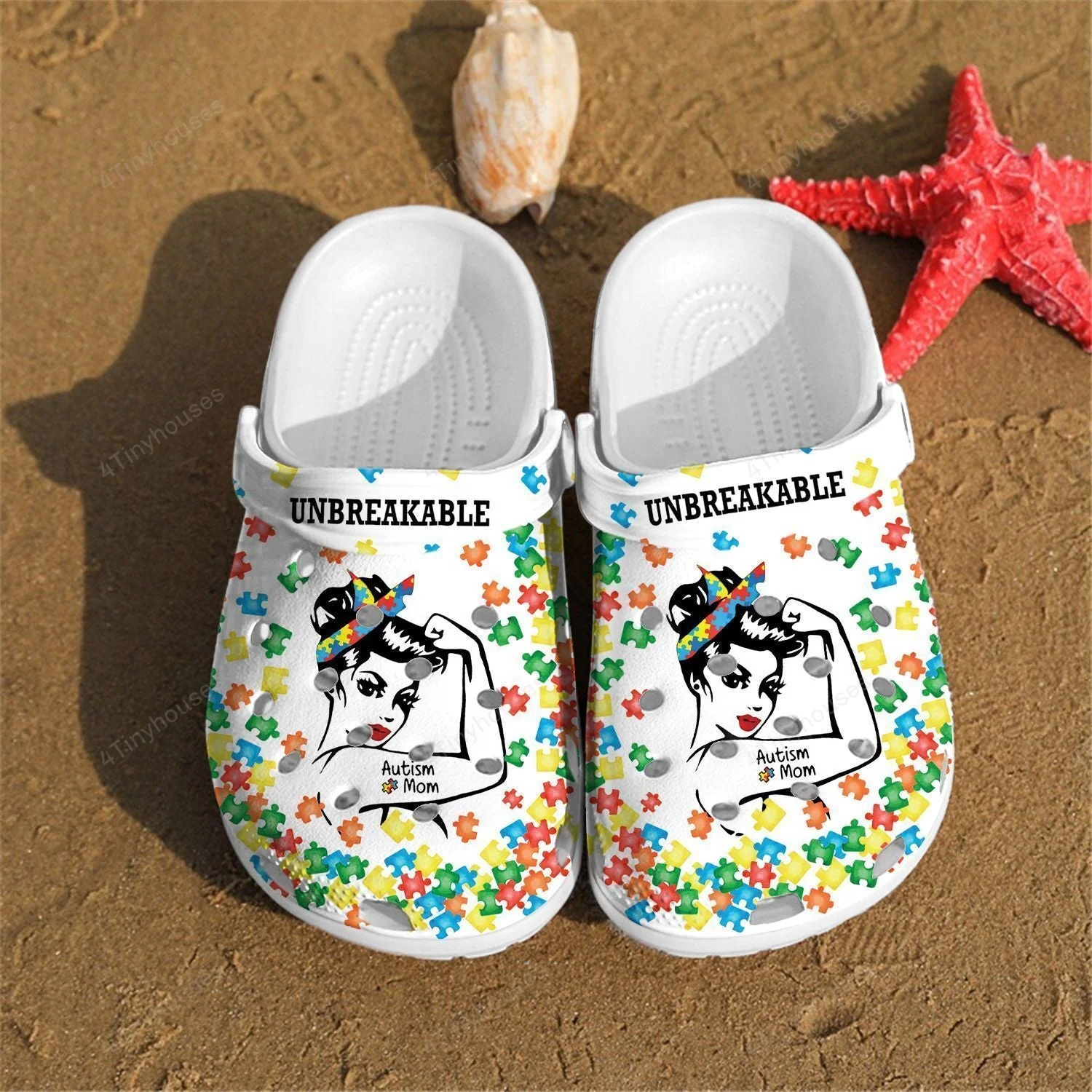 Footwearmerch Autism Mom shoes Crocs Crocband Clogs Shoes For Men Women