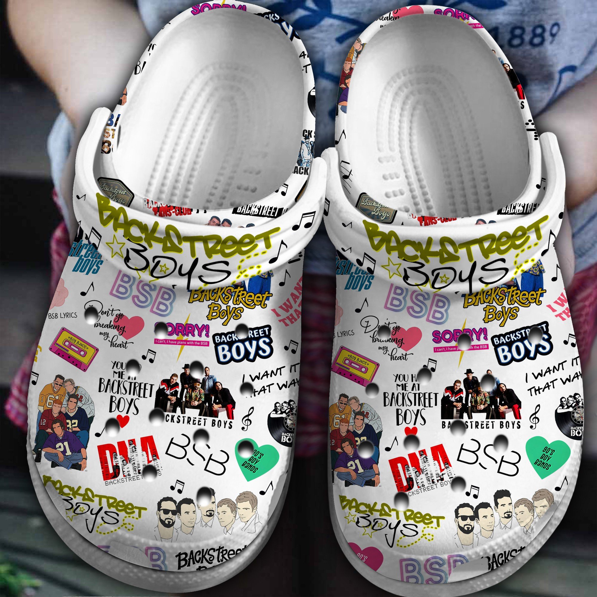 Footwearmerch Backstreet Boys Band Music Crocs Crocband Clogs Shoes Comfortable For Men Women and Kids