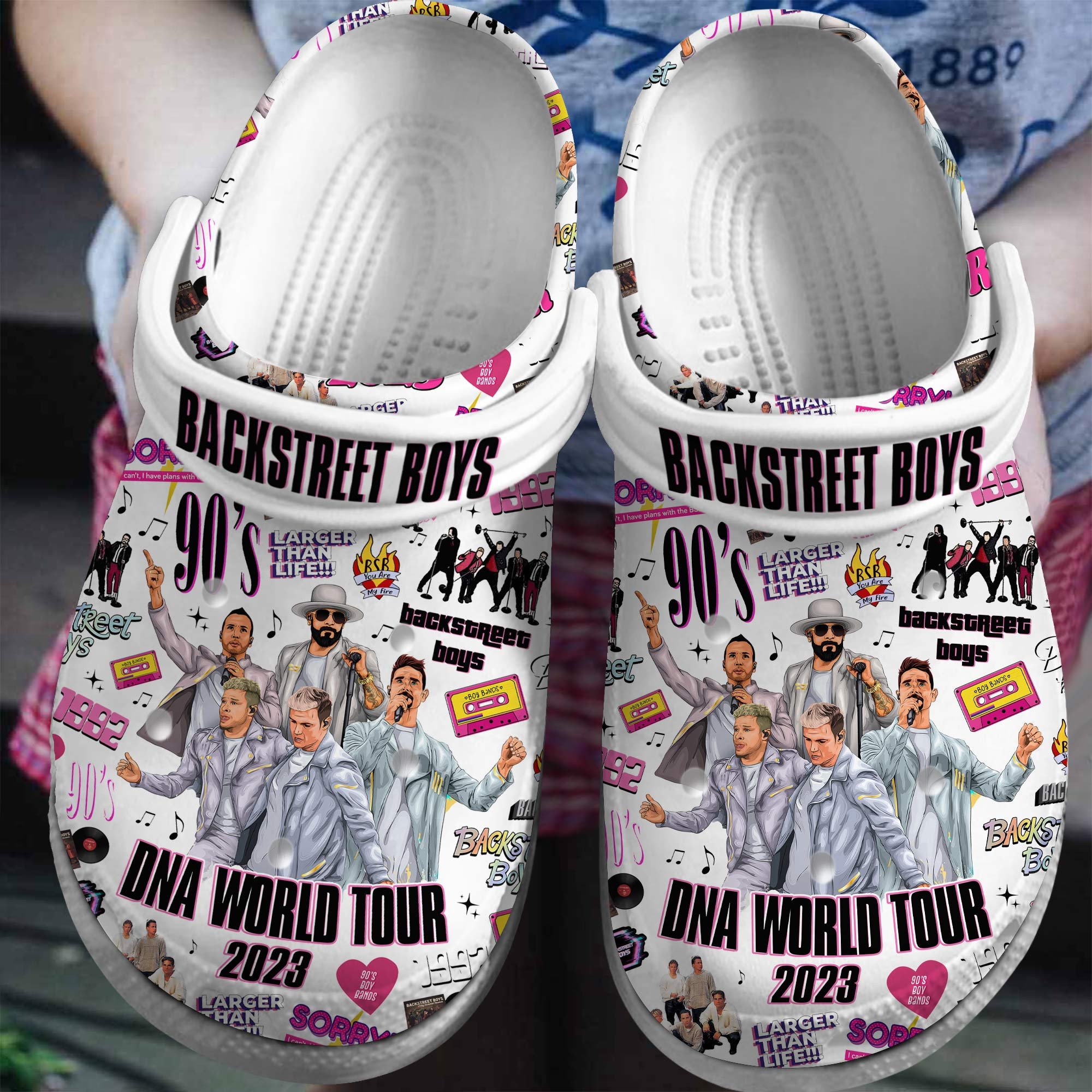 Footwearmerch Backstreet Boys Band Music Crocs Crocband Clogs Shoes Comfortable For Men Women and Kids