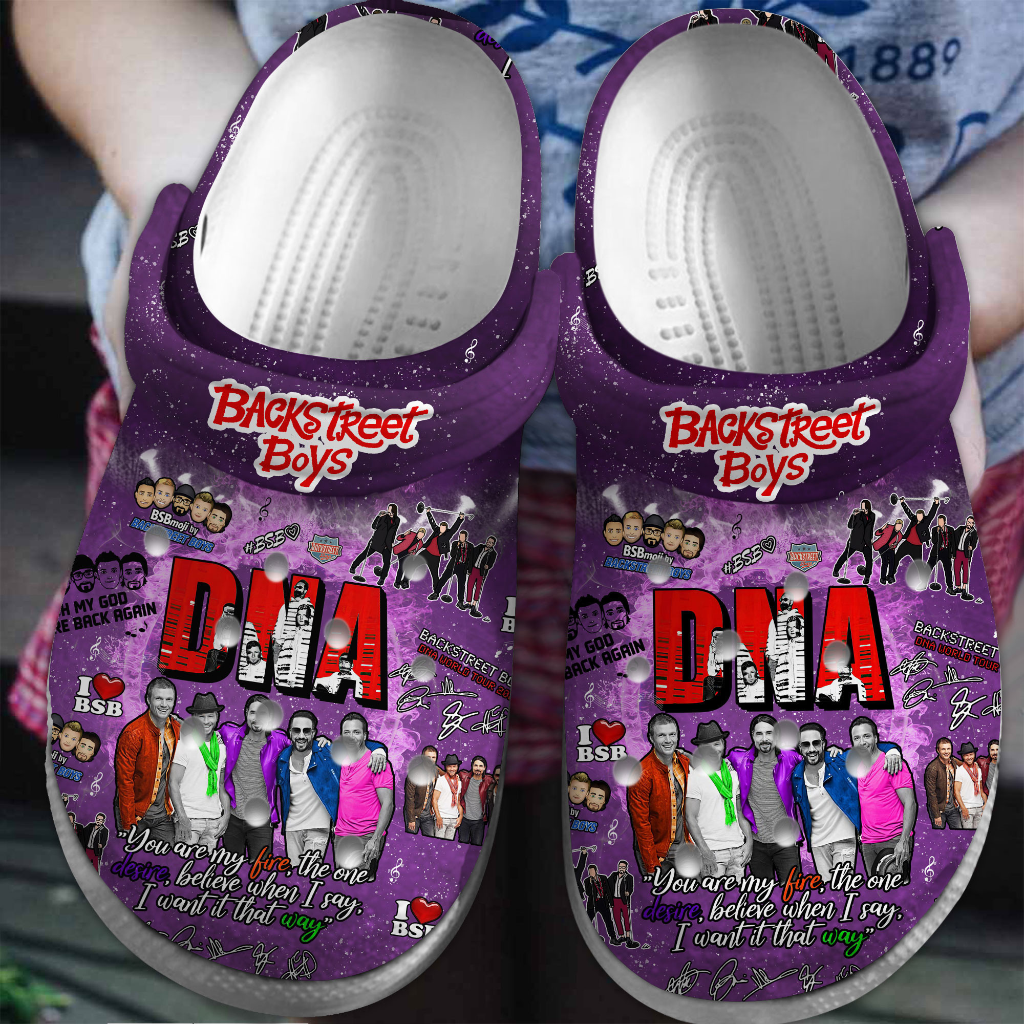 Footwearmerch Backstreet Boys Music Crocs Crocband Clogs Shoes Comfortable For Men Women and Kids