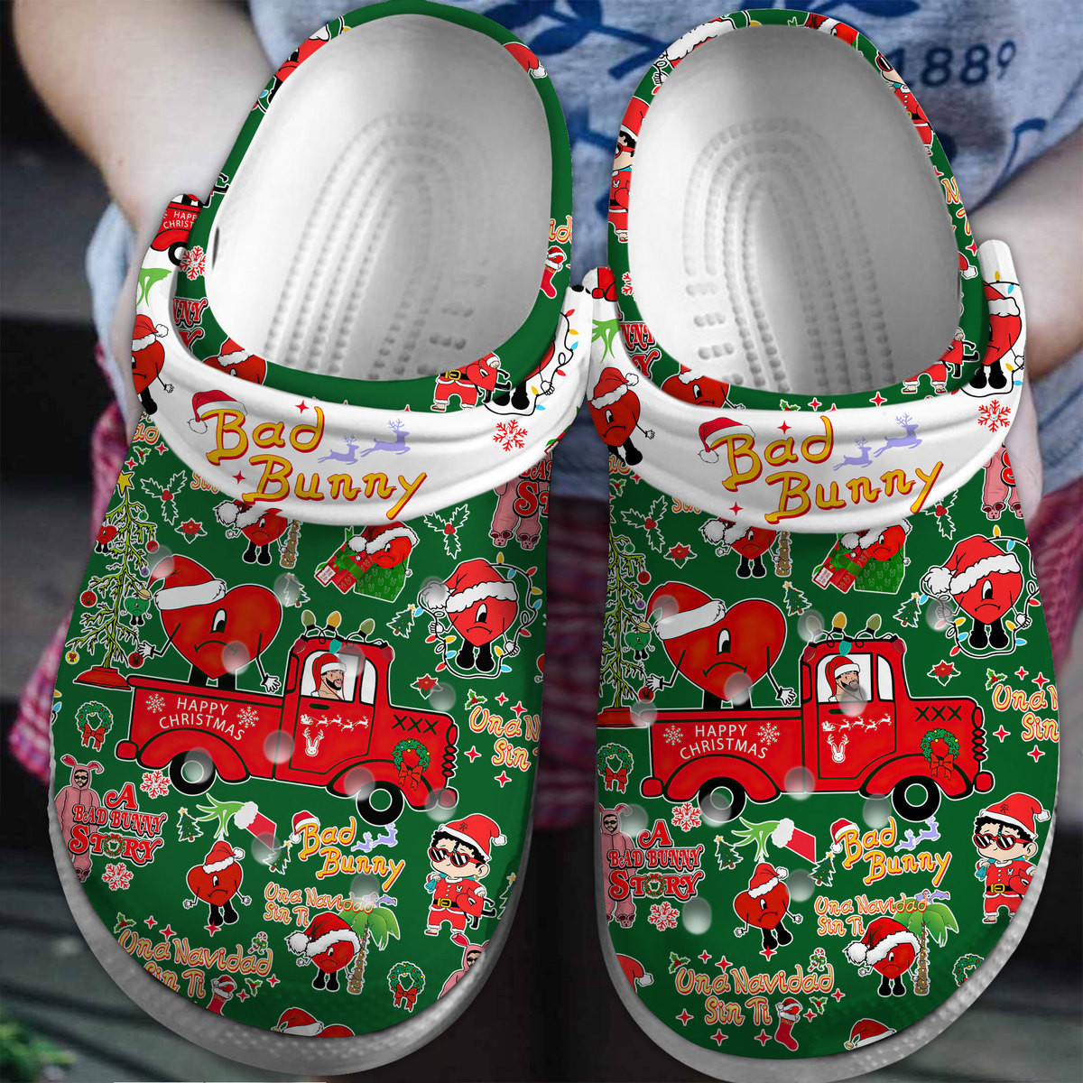 Footwearmerch Bad Bunny Music Crocs Crocband Clogs Shoes Comfortable For Men Women and Kids