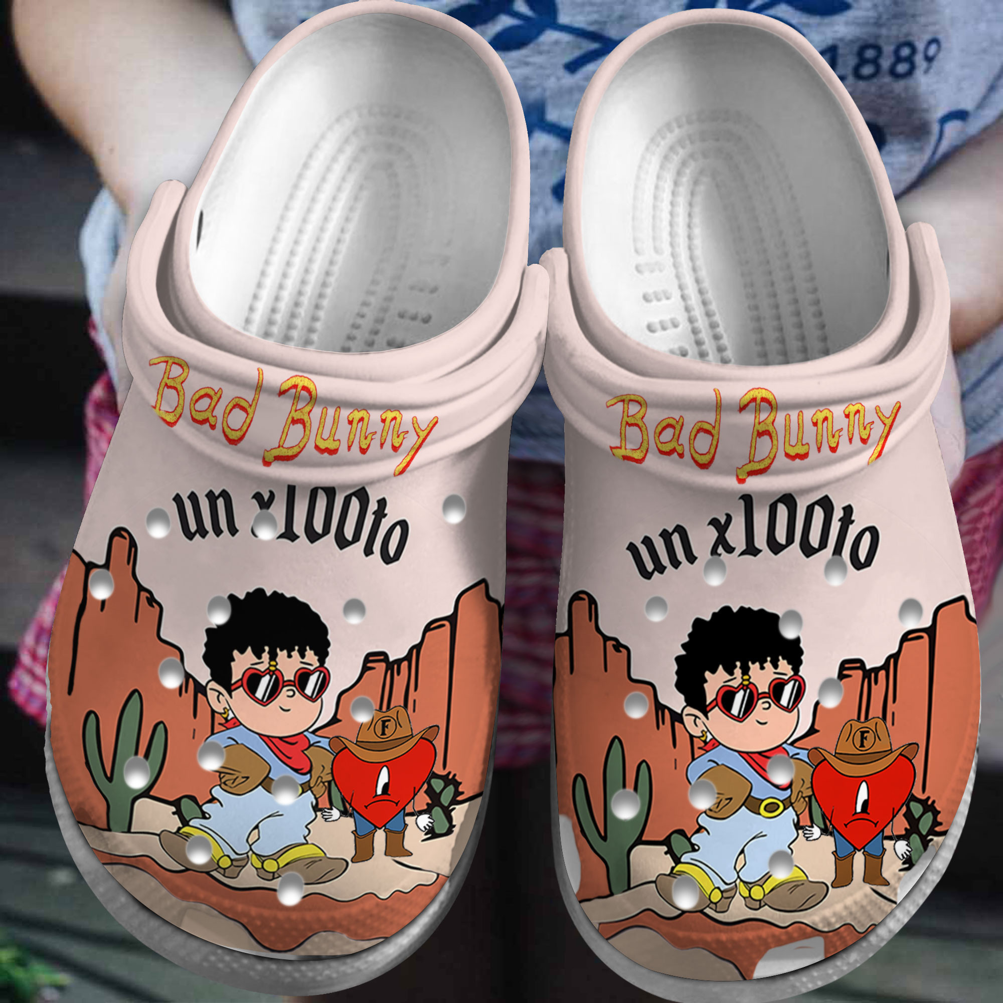 Footwearmerch Bad Bunny Music Crocs Crocband Clogs Shoes Comfortable For Men Women and Kids