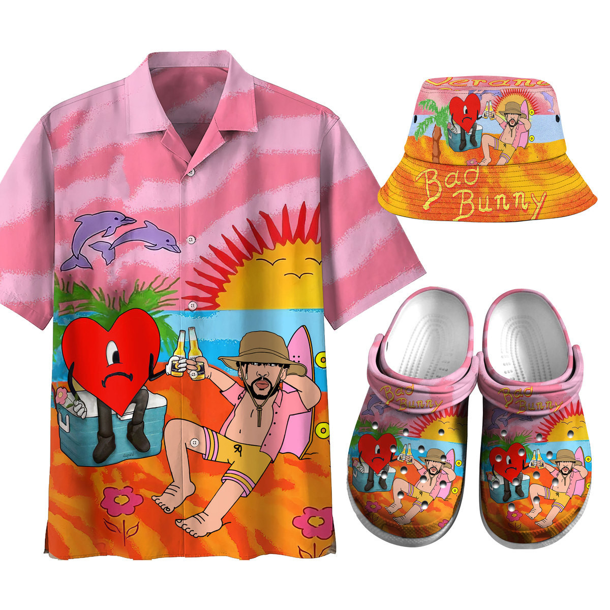 Footwearmerch Bad Bunny Music Crocs Crocband Clogs Shoes Comfortable For Men Women and Kids