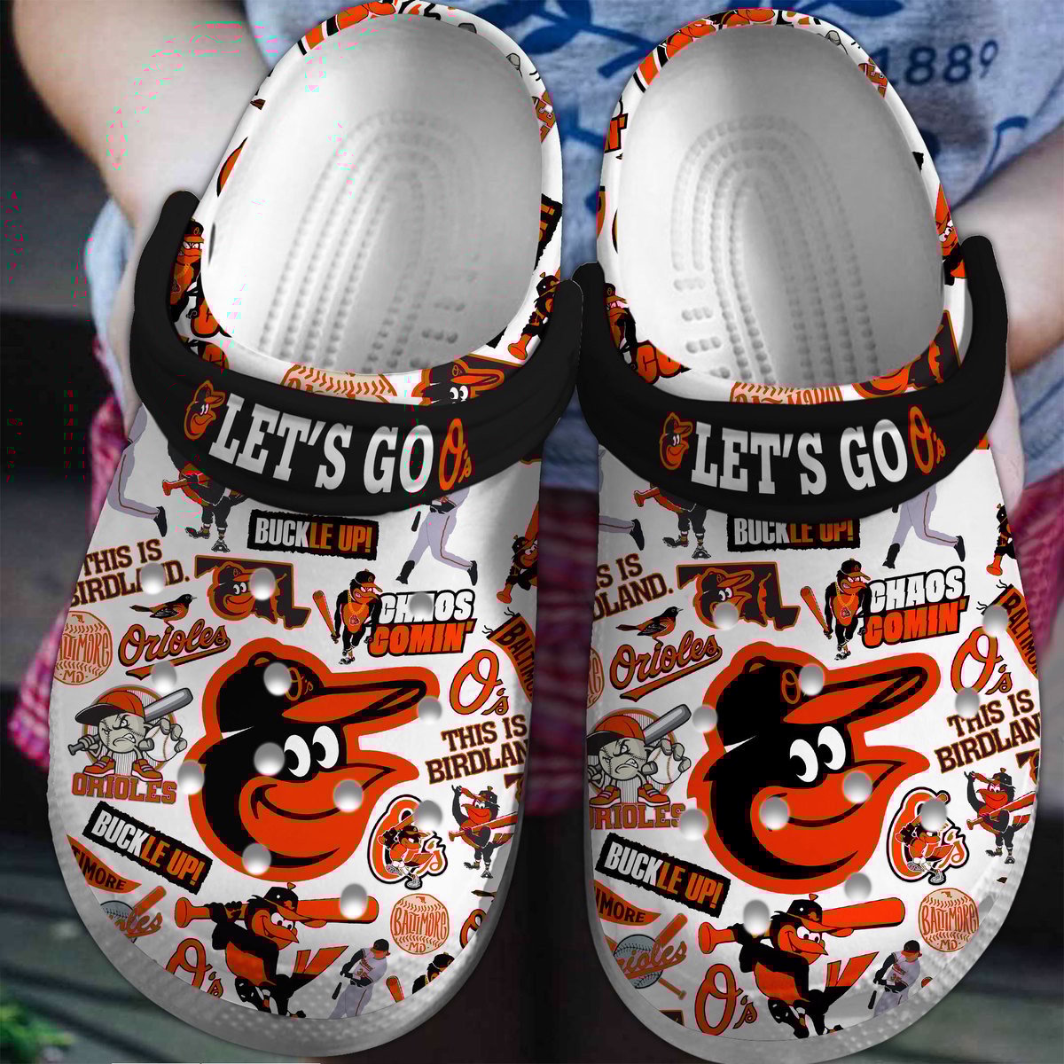 Footwearmerch Baltimore Orioles MLB Sport Crocs Crocband Clogs Shoes Comfortable For Men Women and Kids