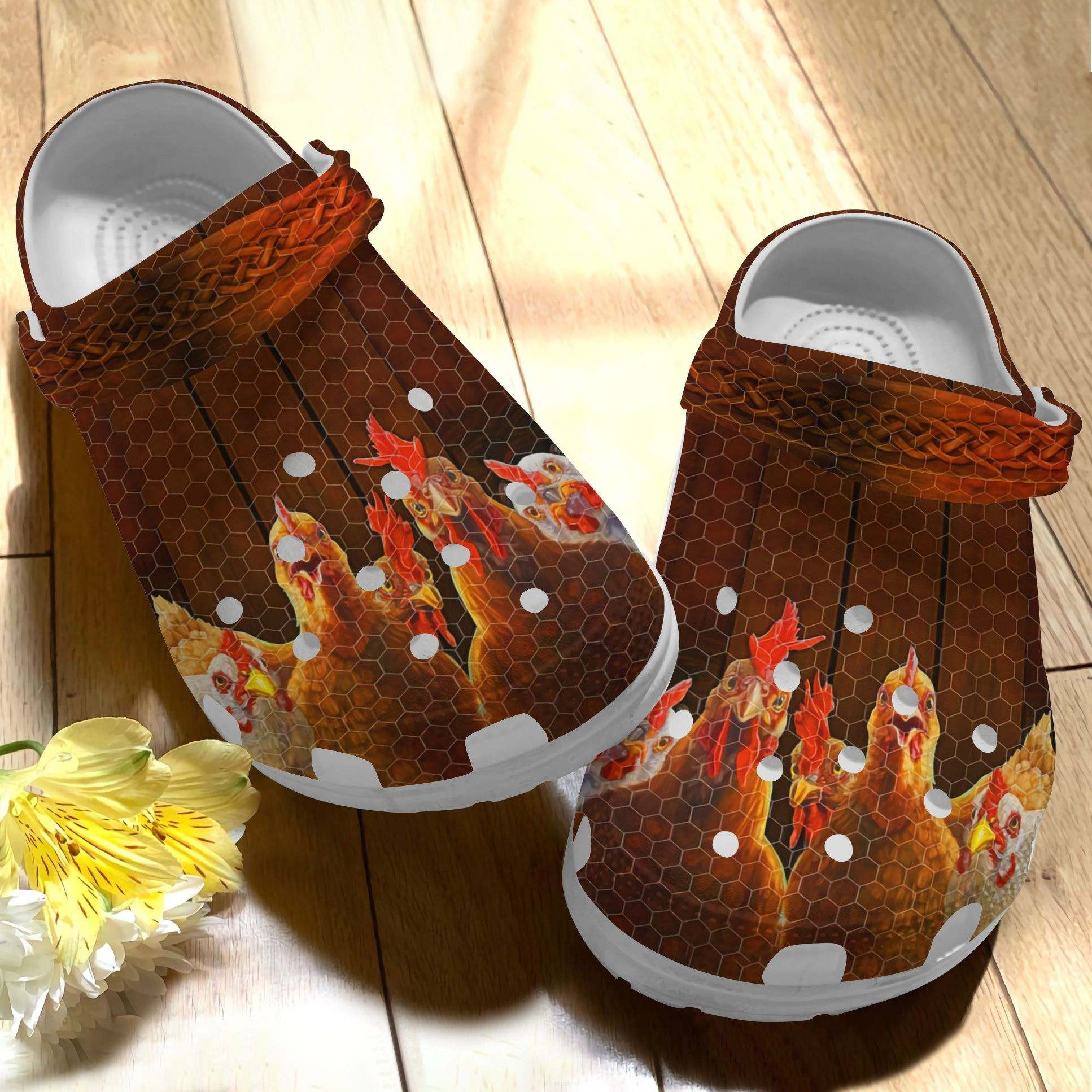 Footwearmerch Barn Chicken Custom Shoes For Mother Day - Chickens Outdoor Shoes Gifts For Mom Dad