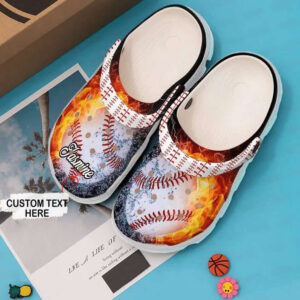 Footwearmerch Baseball Fire Gift For Fan Classic Water Rubber clog Shoes Comfy Footwear