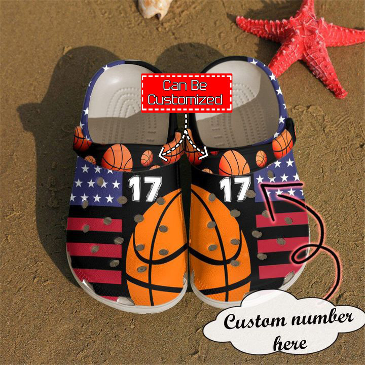 Footwearmerch Basketball - Basketball Personalized American Clog Shoes For Men And Women