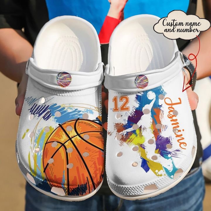 Footwearmerch Basketball - Basketball Personalized Lover Colorful Clog Shoes For Men And Women