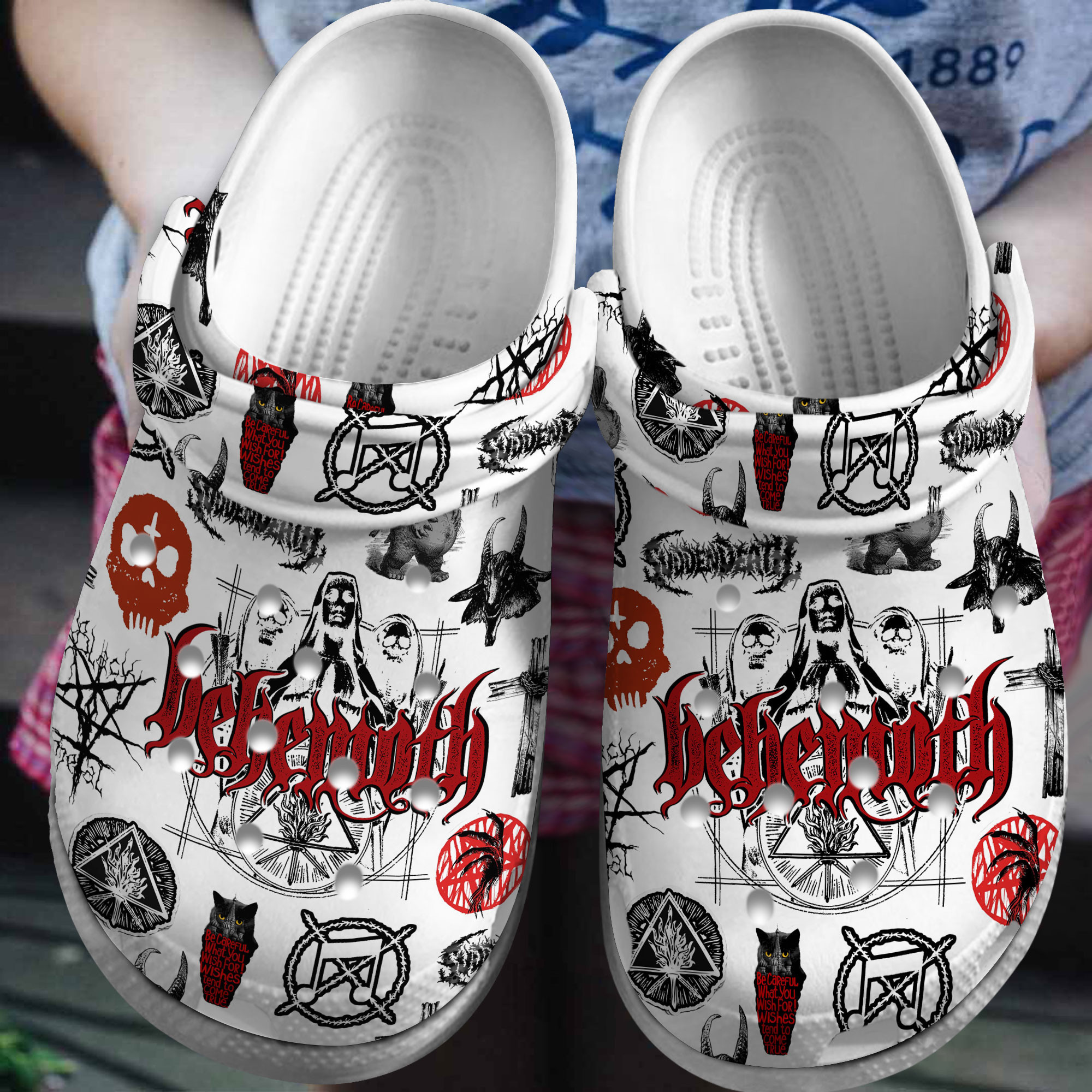 Footwearmerch Behemoth Music Crocs Crocband Clogs Shoes Comfortable For Men Women and Kids