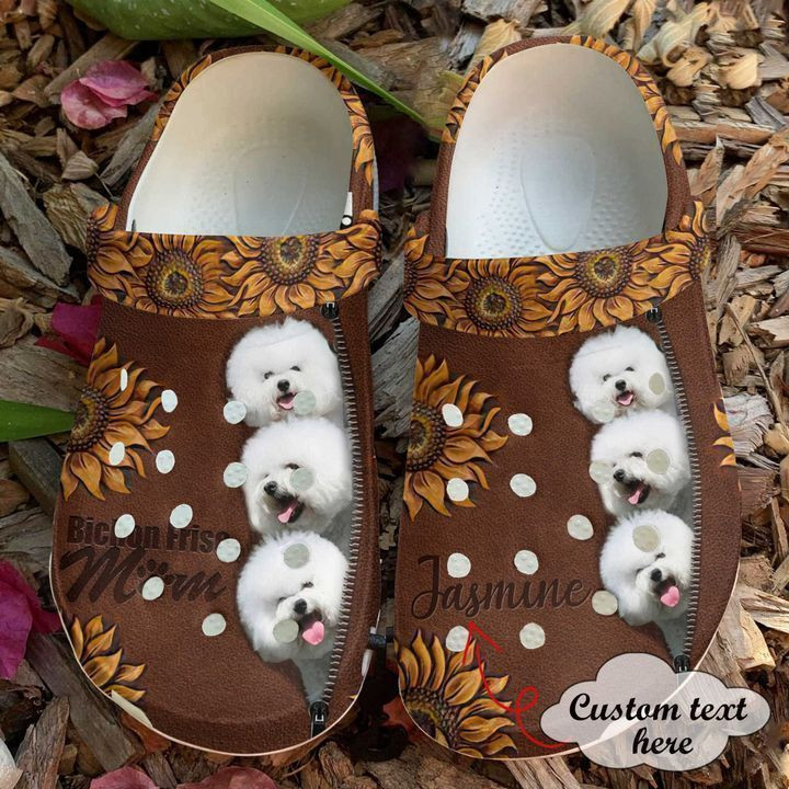 Footwearmerch Bichon Frise Personalized Mom Classic Clogs Shoes