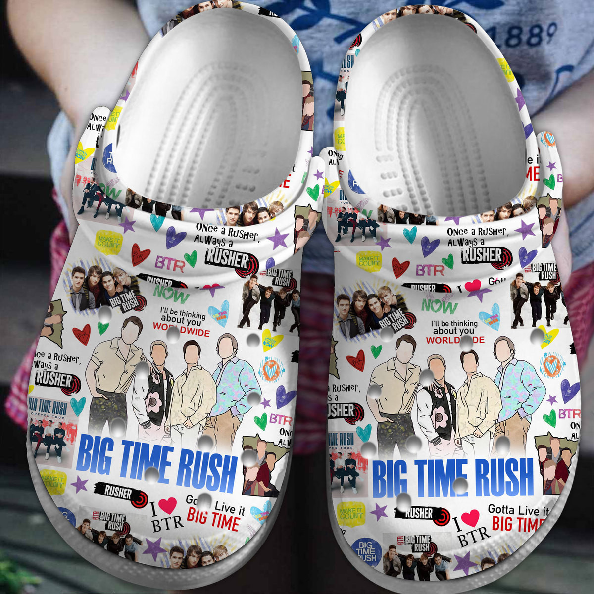 Footwearmerch Big Time Rush Music Crocs Crocband Clogs Shoes Comfortable For Men Women and Kids