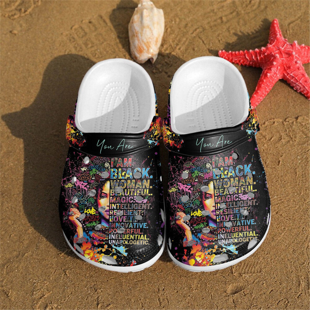 Footwearmerch Black Girl For Men And Women Gift For Fan Classic Water Rubber clog Shoes Comfy Footwear