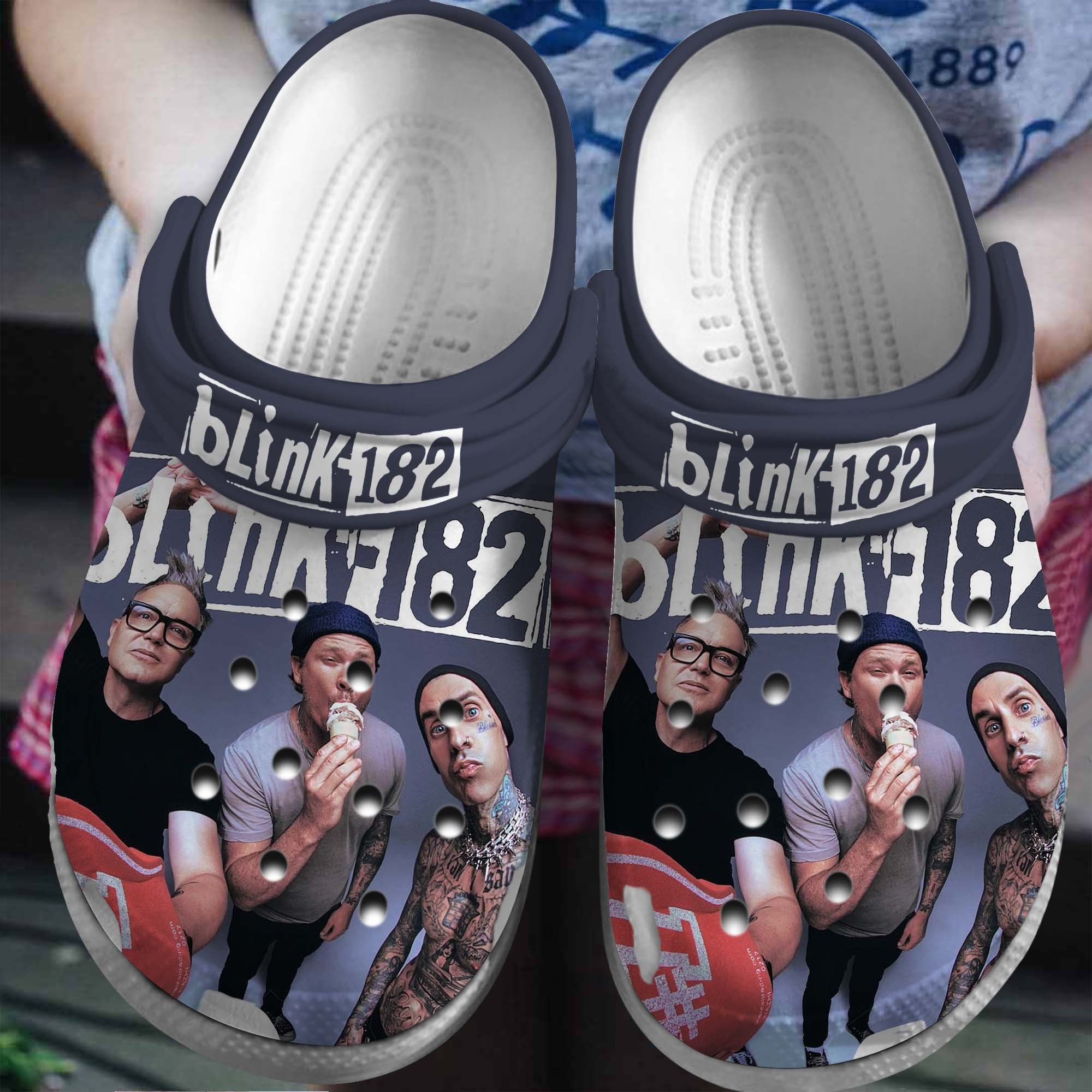 Footwearmerch Blink-182 Band Music Crocs Crocband Clogs Shoes Comfortable For Men Women and Kids