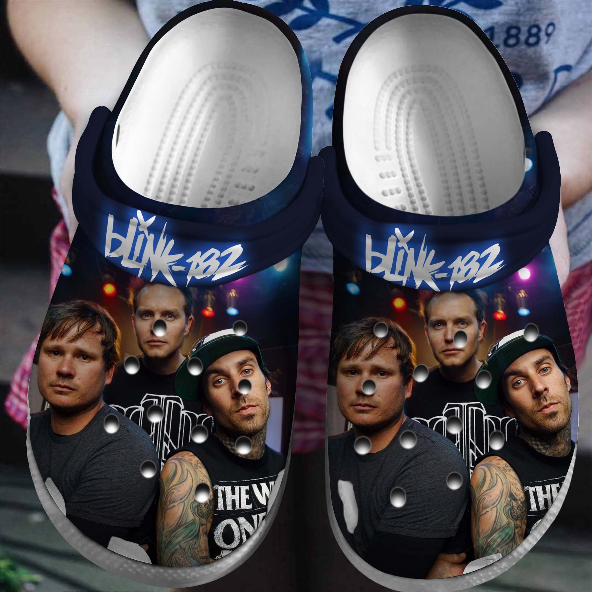 Footwearmerch Blink-182 Band Music Crocs Crocband Clogs Shoes Comfortable For Men Women and Kids