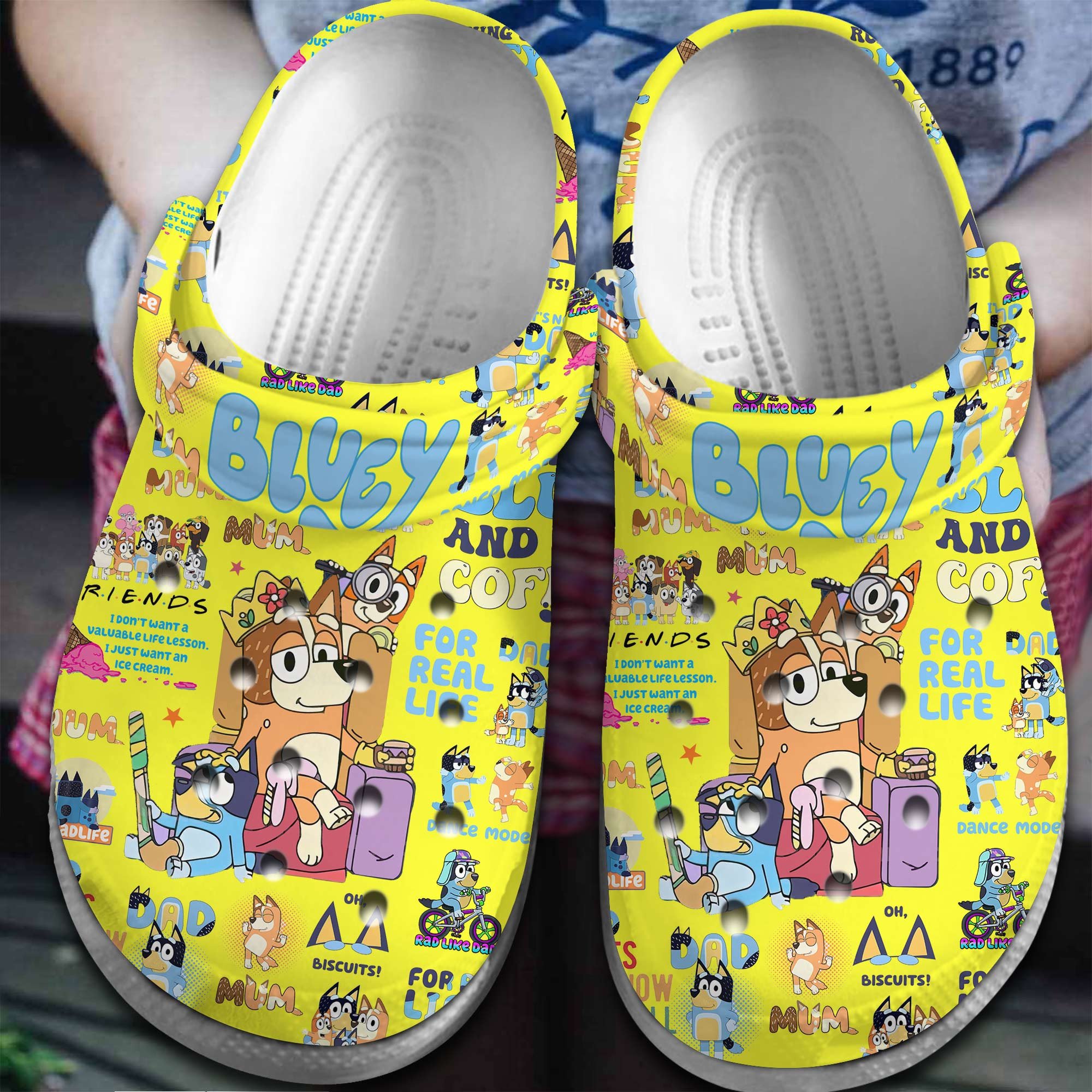 Footwearmerch Bluey Cartoon Crocs Crocband Clogs Shoes Comfortable For Men Women and Kids