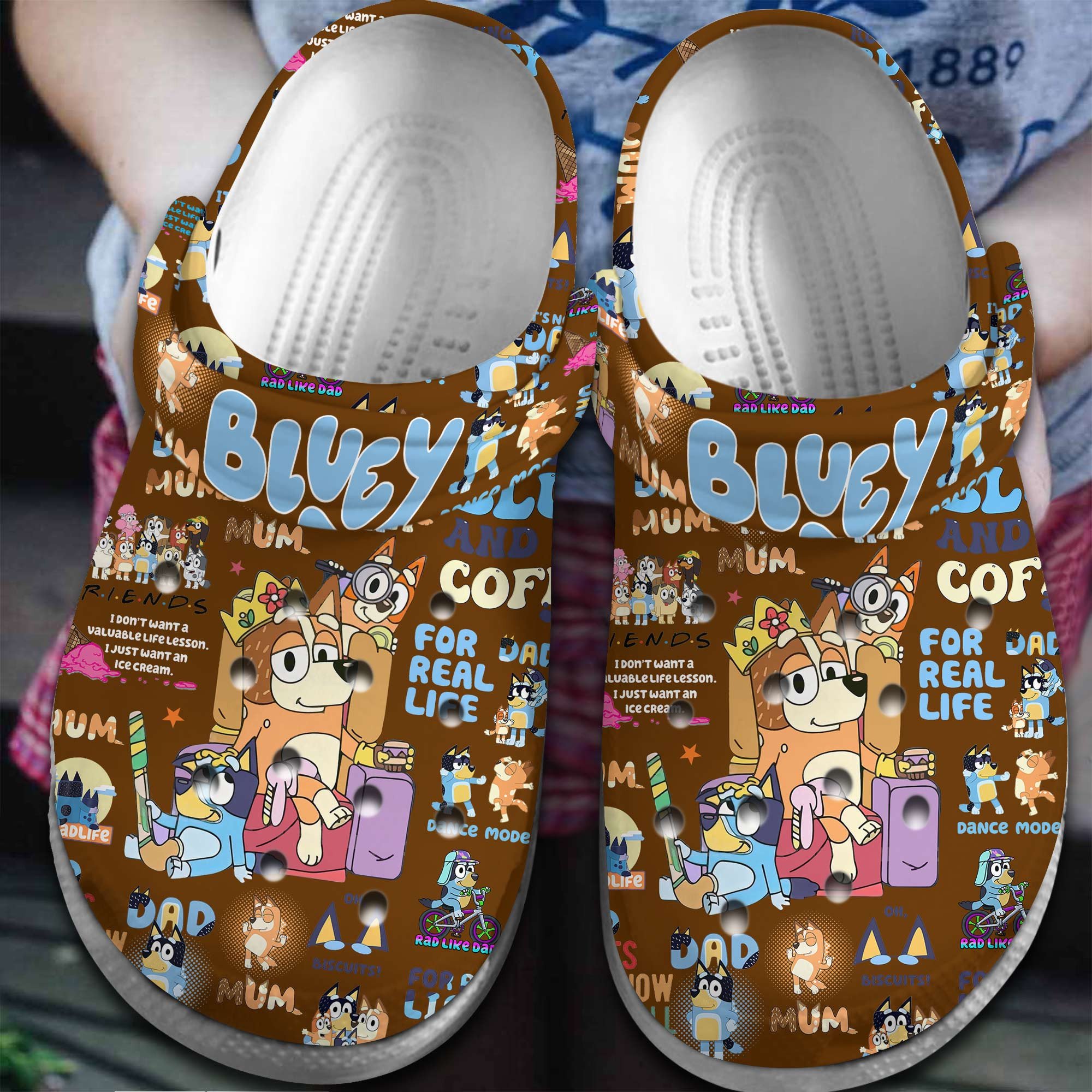 Footwearmerch Bluey Cartoon Crocs Crocband Clogs Shoes Comfortable For Men Women and Kids